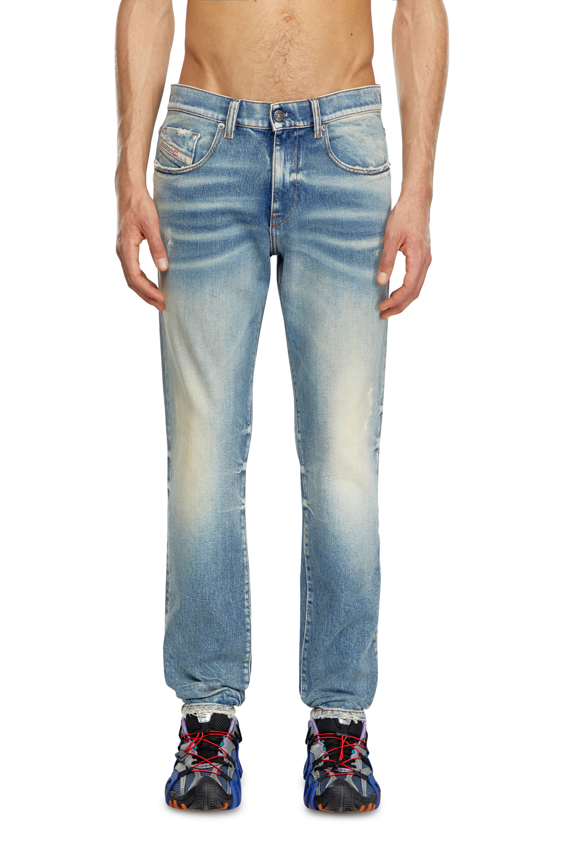 Diesel - Man Slim Jeans 2019 D-Strukt 007V8, Medium blue - Image 3