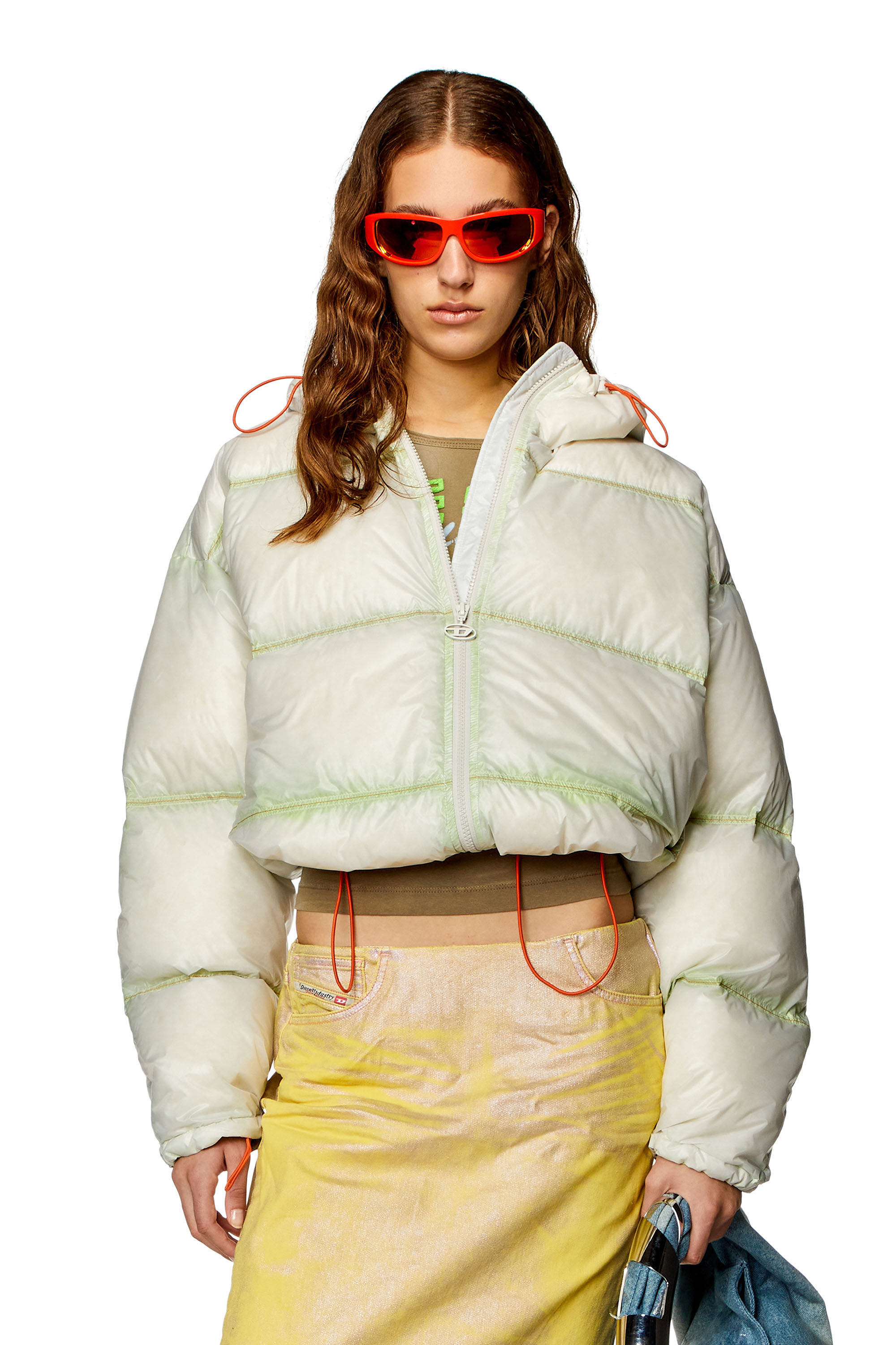 Diesel - W-BIRDY, Woman Down jacket in see-through ripstop in Multicolor - Image 3