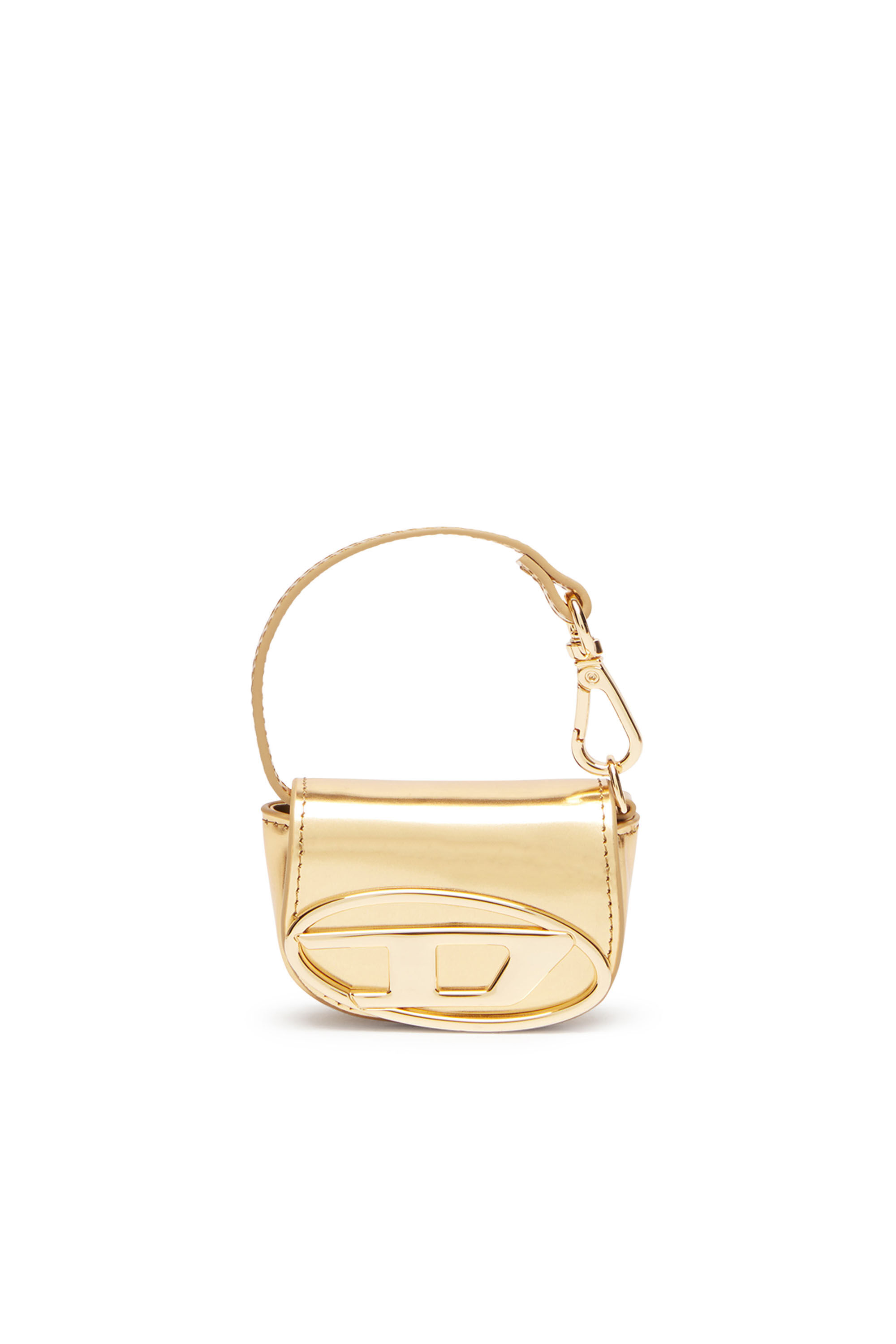 Diesel - 1DR XXS, Woman Bag charm in metallic leather in Oro - Image 1