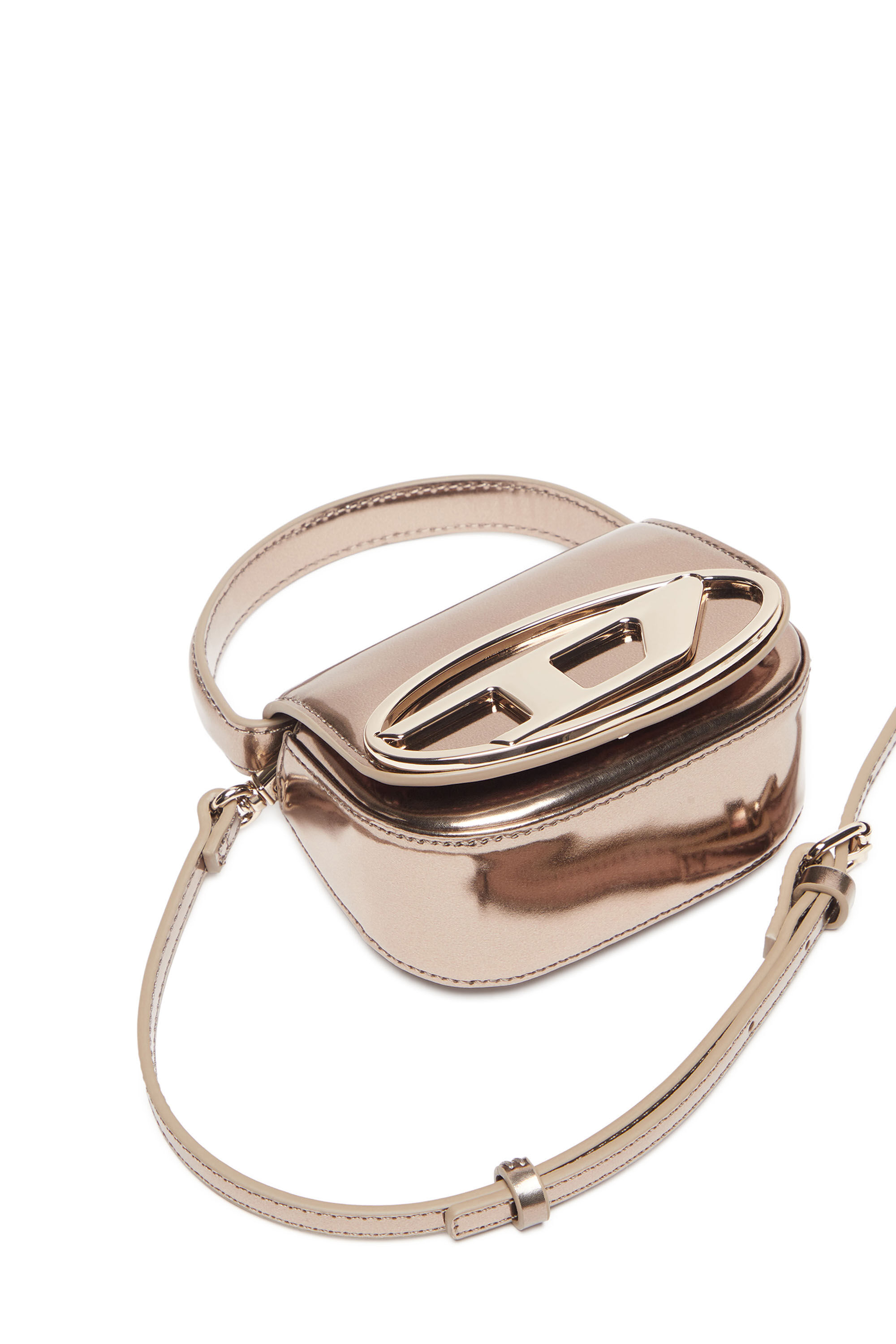 Diesel - 1DR-XS-S, Woman 1DR-XS-S-Iconic mini bag in mirrored leather in Brown - Image 2