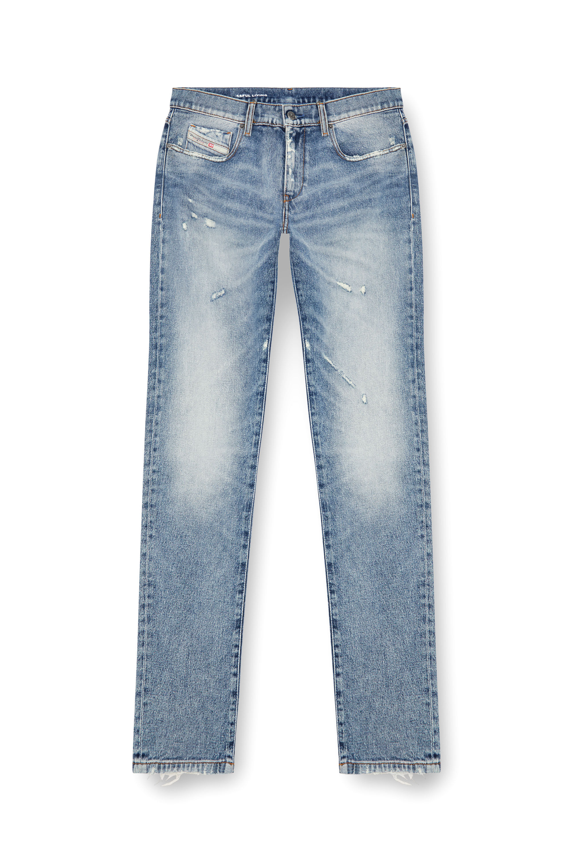 Diesel - Man Slim Jeans 2019 D-Strukt 09J57, Medium blue - Image 2