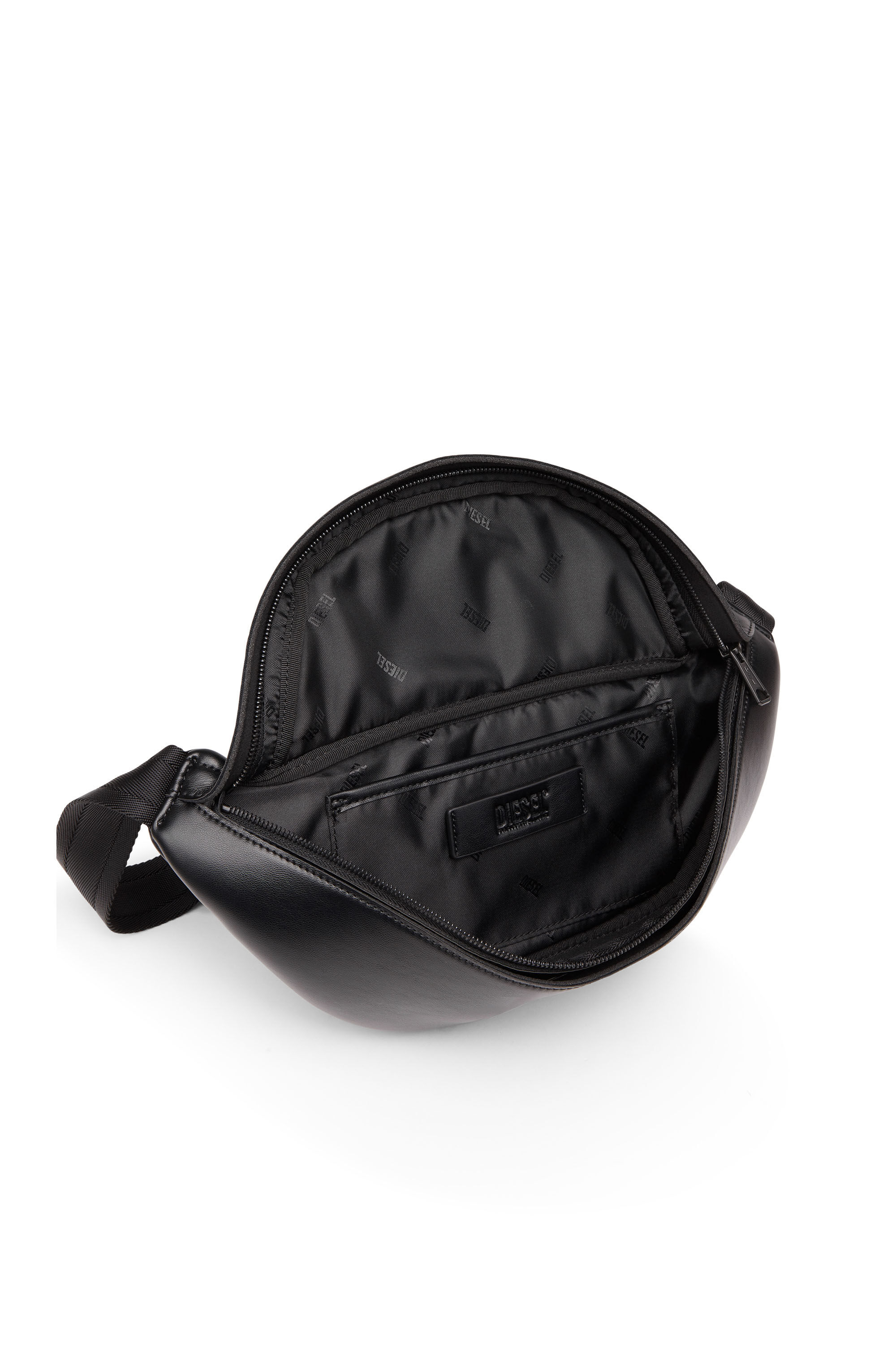 Diesel - HOLI-D BELT BAG M, Man Holi-D-Belt bag in PU and neoprene in Black - Image 2