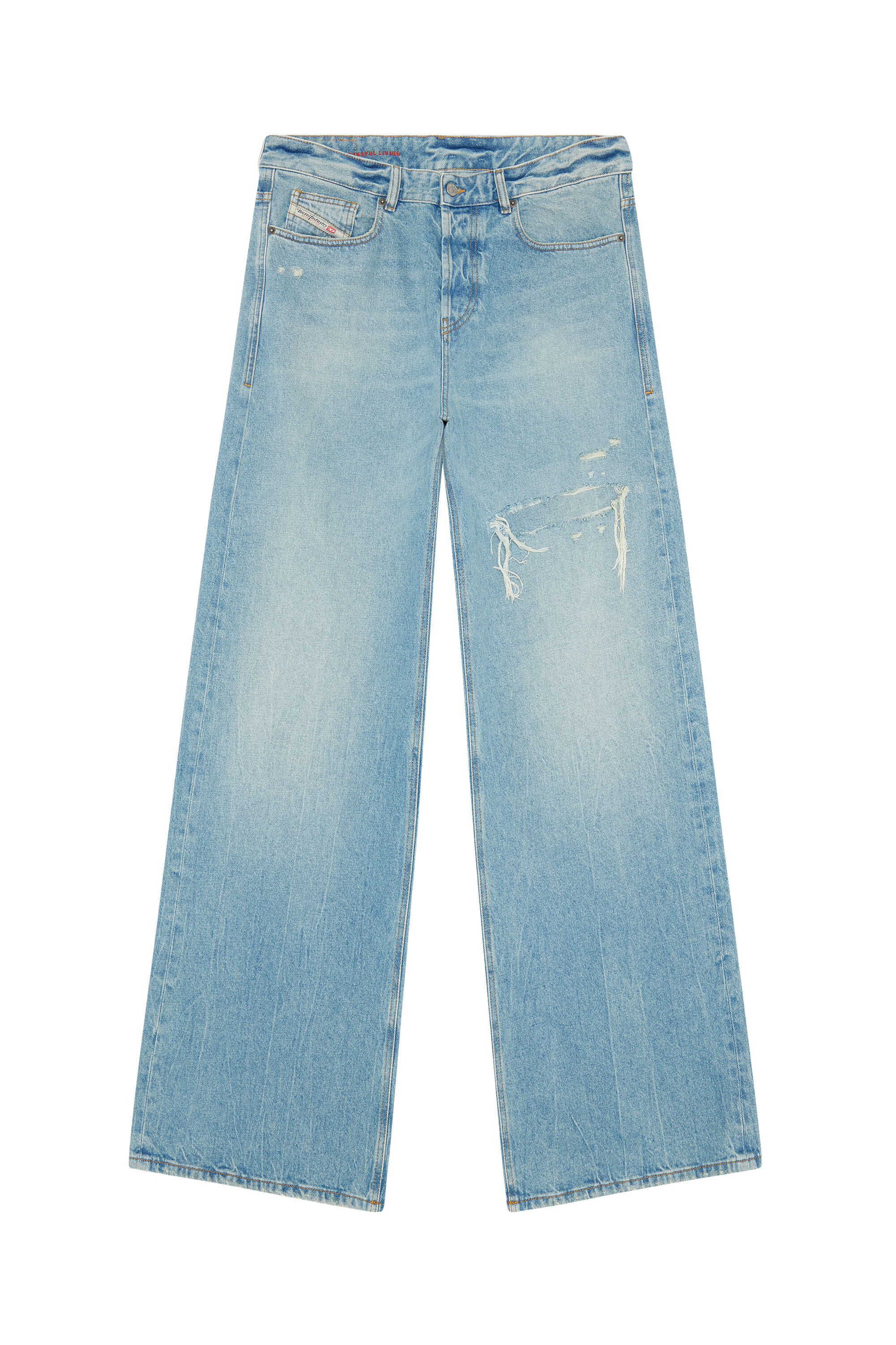 Diesel - Man Straight Jeans D-Rise 09E25, Light Blue - Image 2