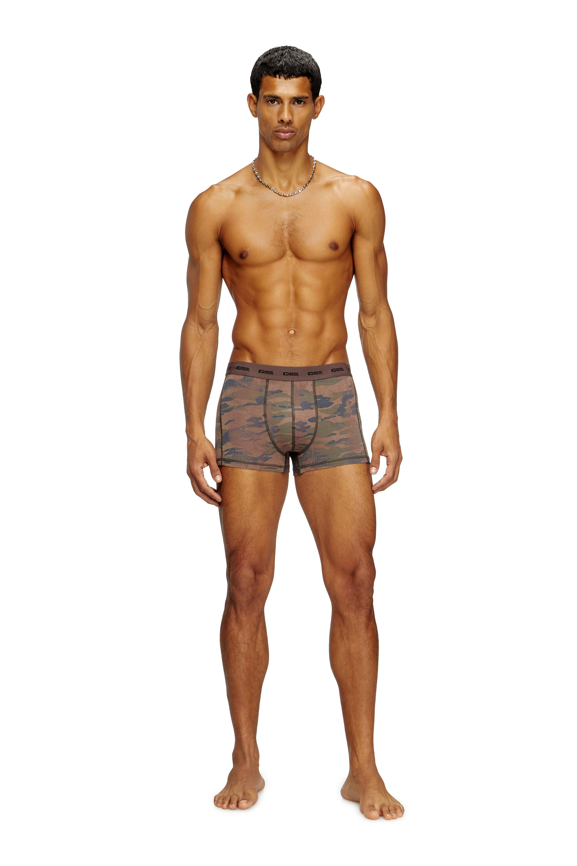 Diesel - DAMIEN-UTLT-3PACK, Man's 3-pack of boxer briefs plain and camo in Brown/Black - 2
