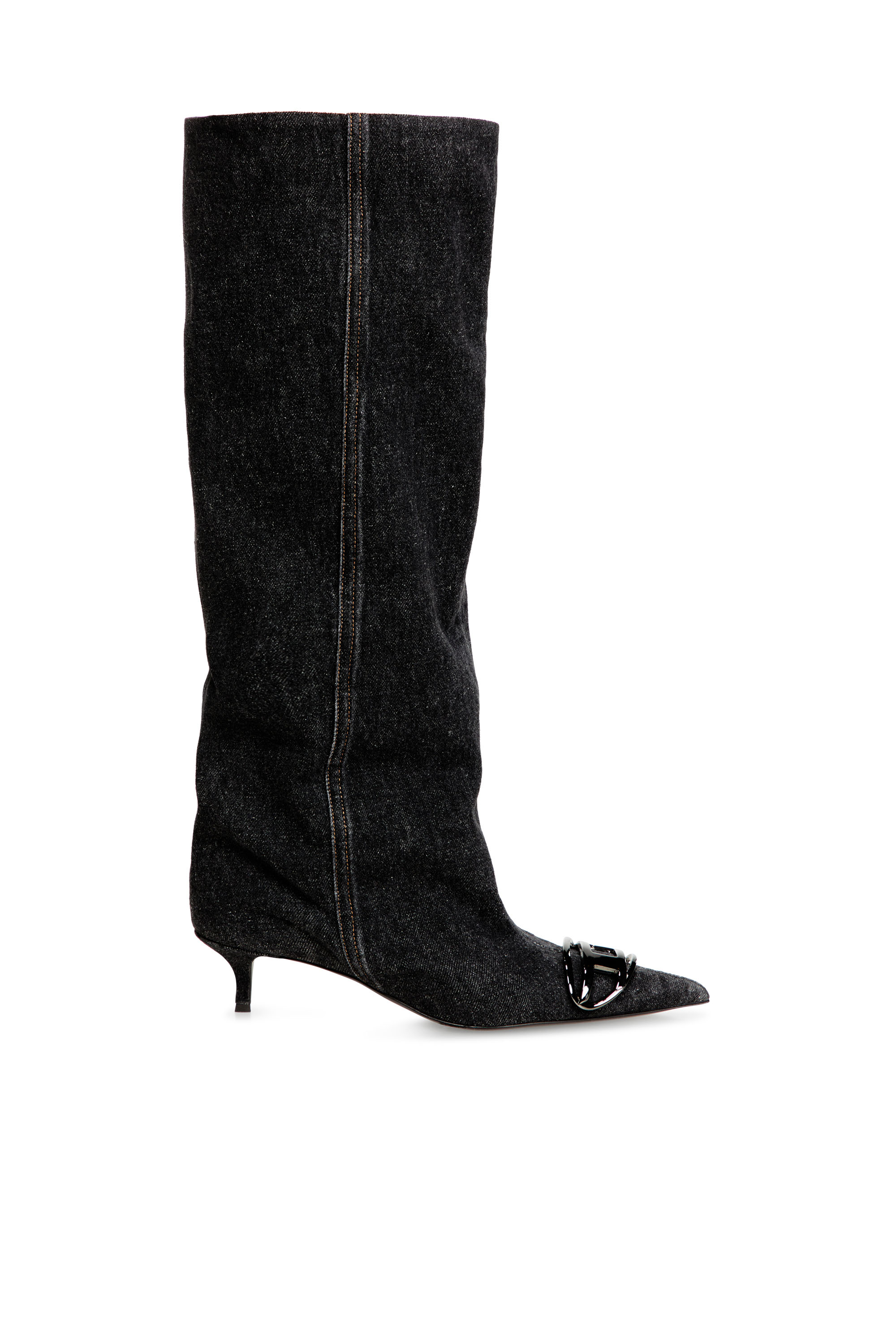 Diesel - D-VENUS KB SLOUCHY, Woman's D-Venus-Slouchy knee-high boot in denim in null - 1
