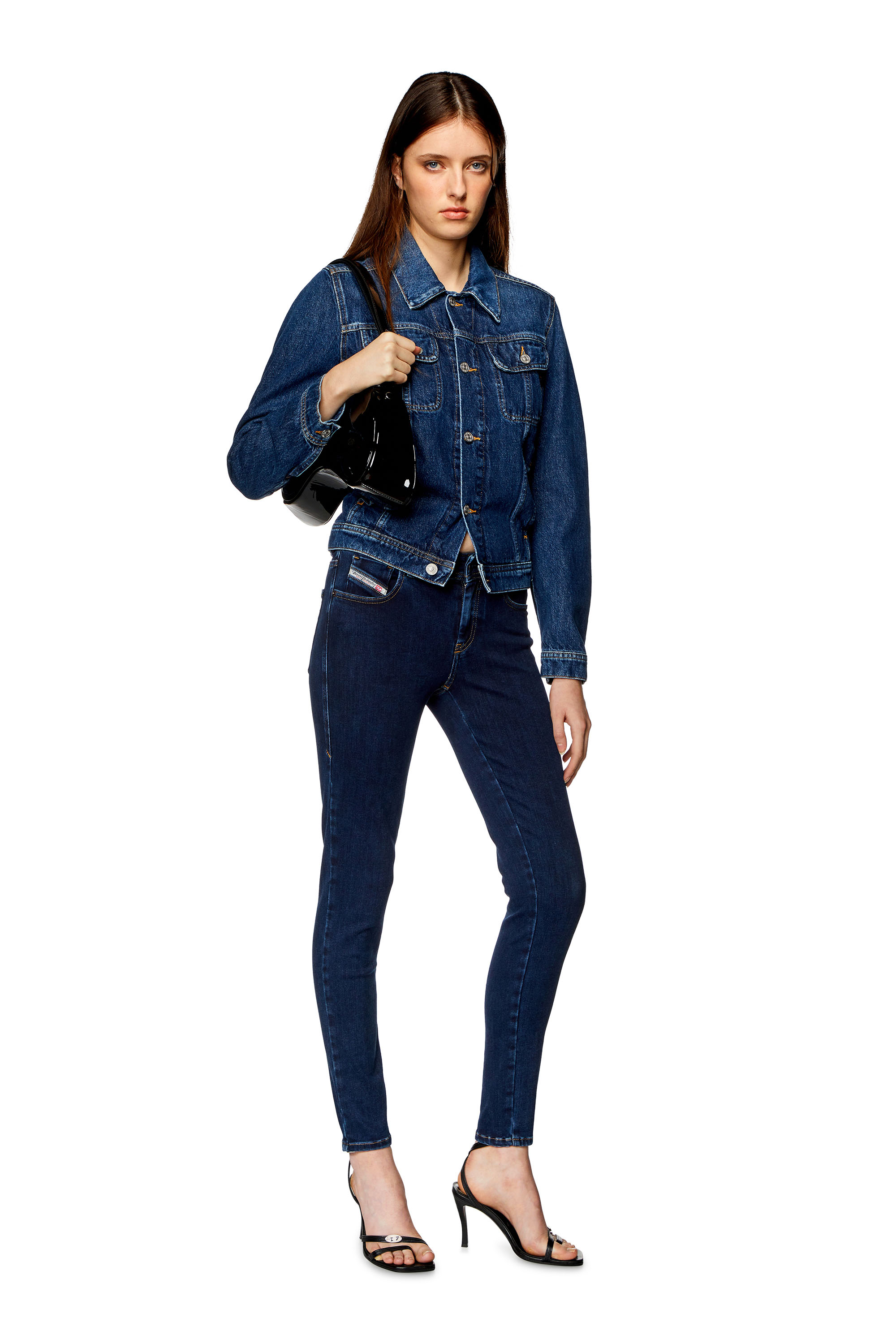 Diesel - Super skinny Jeans 2017 Slandy 09H80, Dark Blue - Image 4