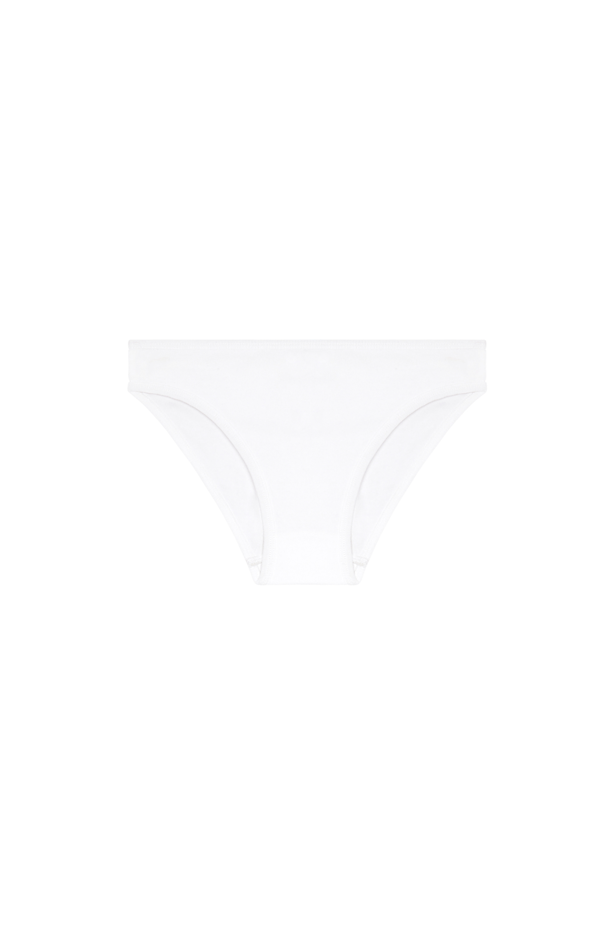 Diesel - UFPN-D-OVAL-HIGH-WAISTED-BRIEF, Woman Ribbed briefs with Oval D plaque in White - Image 4