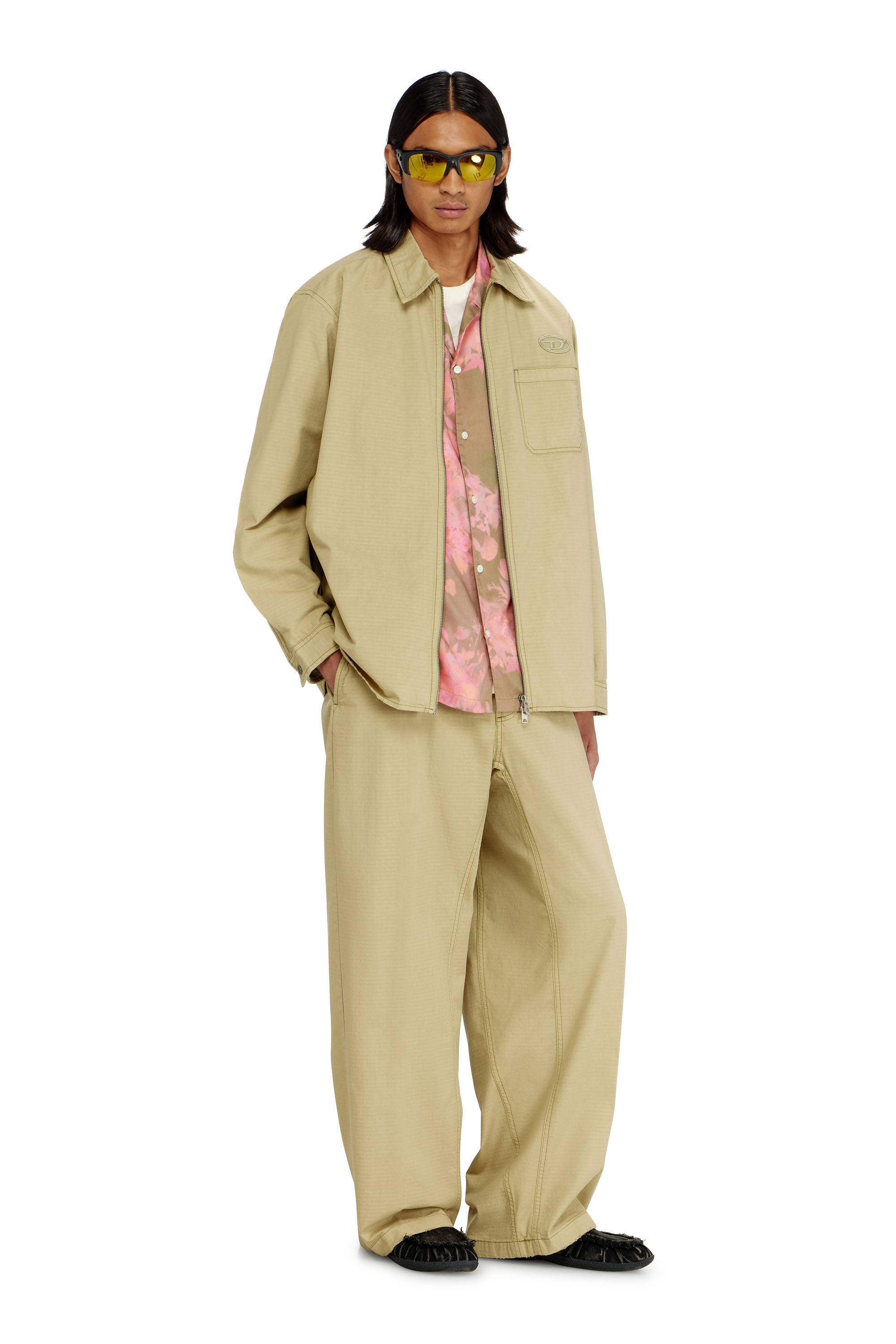 Diesel - P-BALL, Man's Cotton ripstop pants with side buckles in null - 2