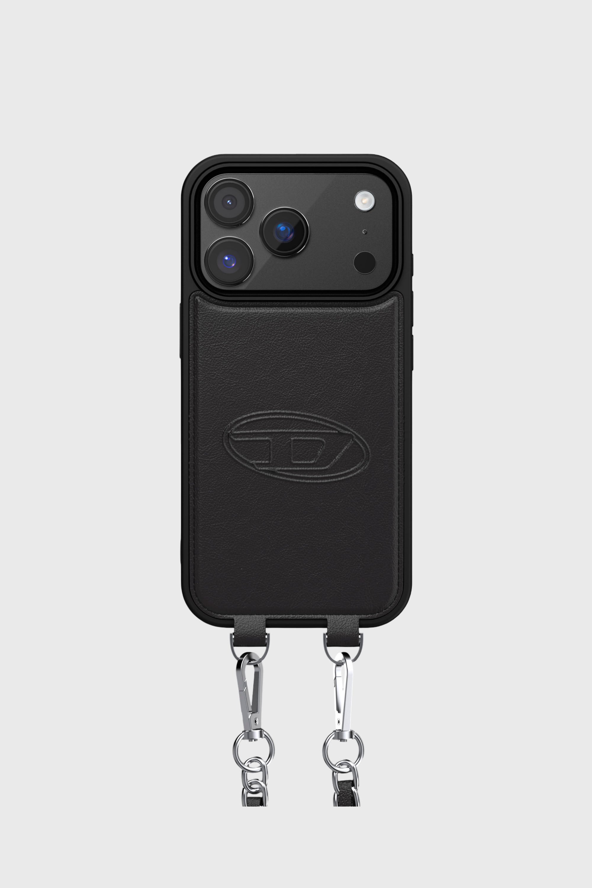 Diesel - 60662 MOULDED CASE, Unisex's Oval D case with wrist strap and MagSafe for iPhone 17 Pro in Black - 2