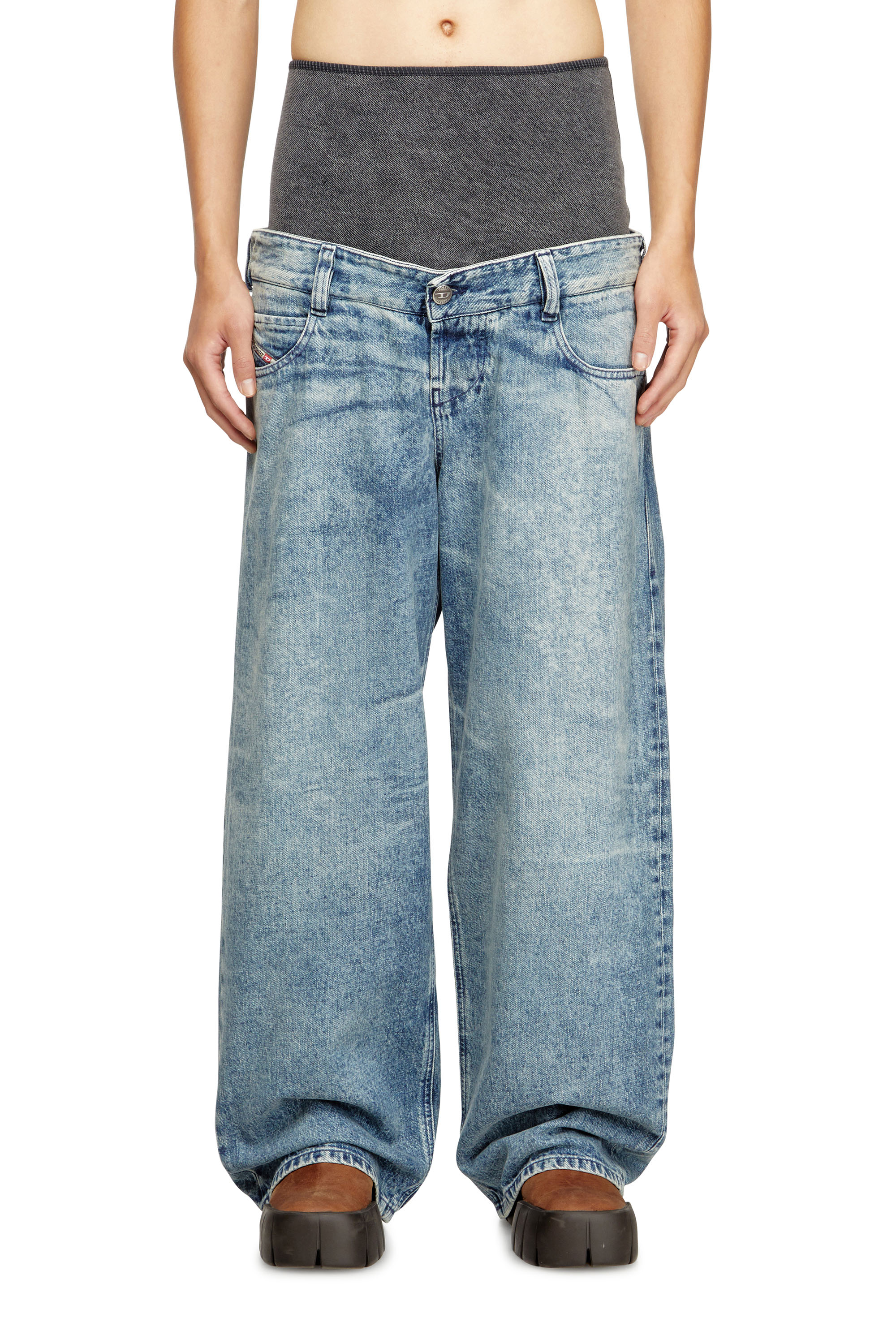 Diesel - Man's Relaxed Jeans D-Eni 09N97, Medium blue - 2