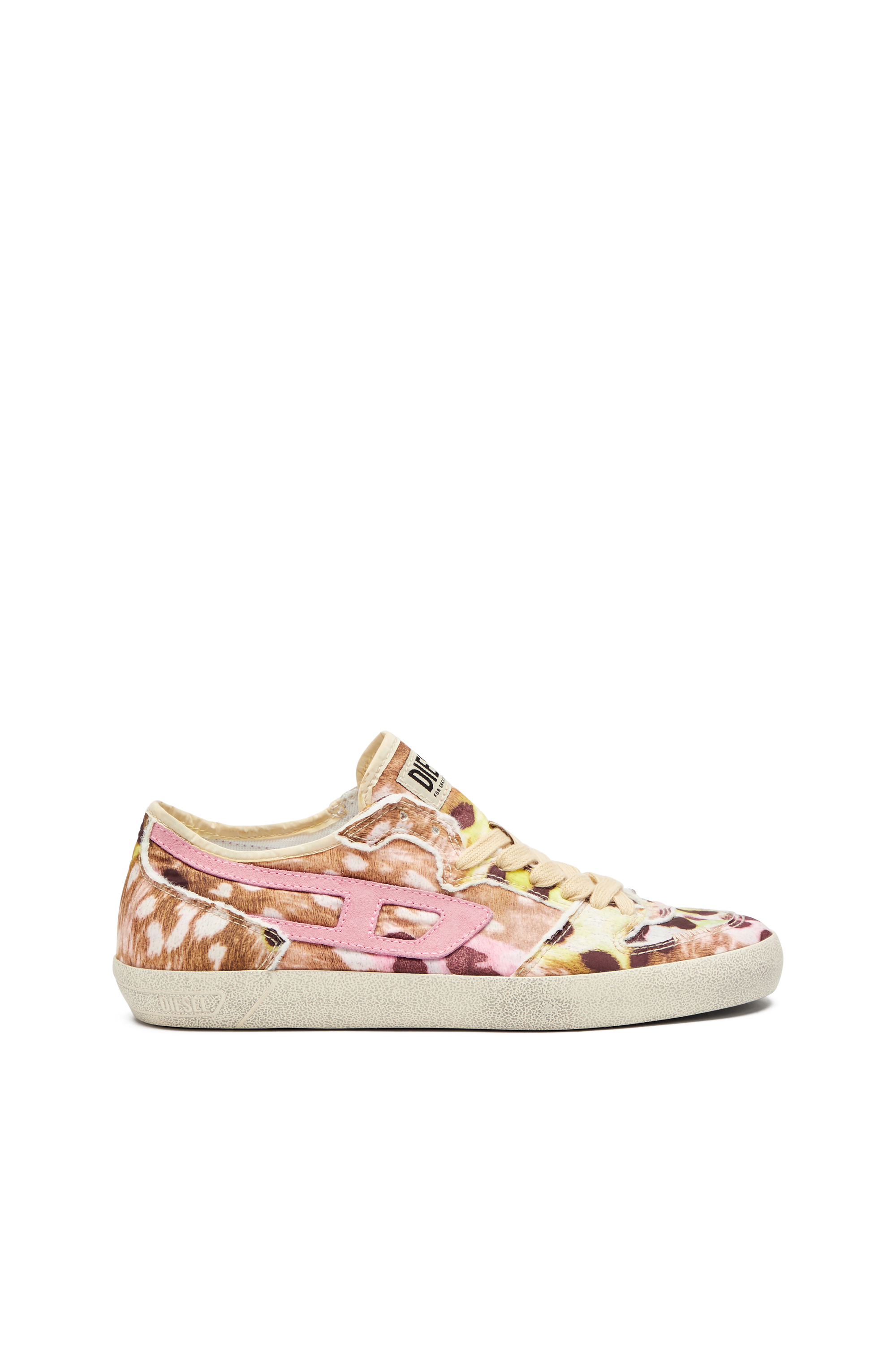 Diesel - S-LEROJI D-1 LOW W, Woman's S-Leroji D-Distressed sneakers in printed nylon in Multicolor - 1