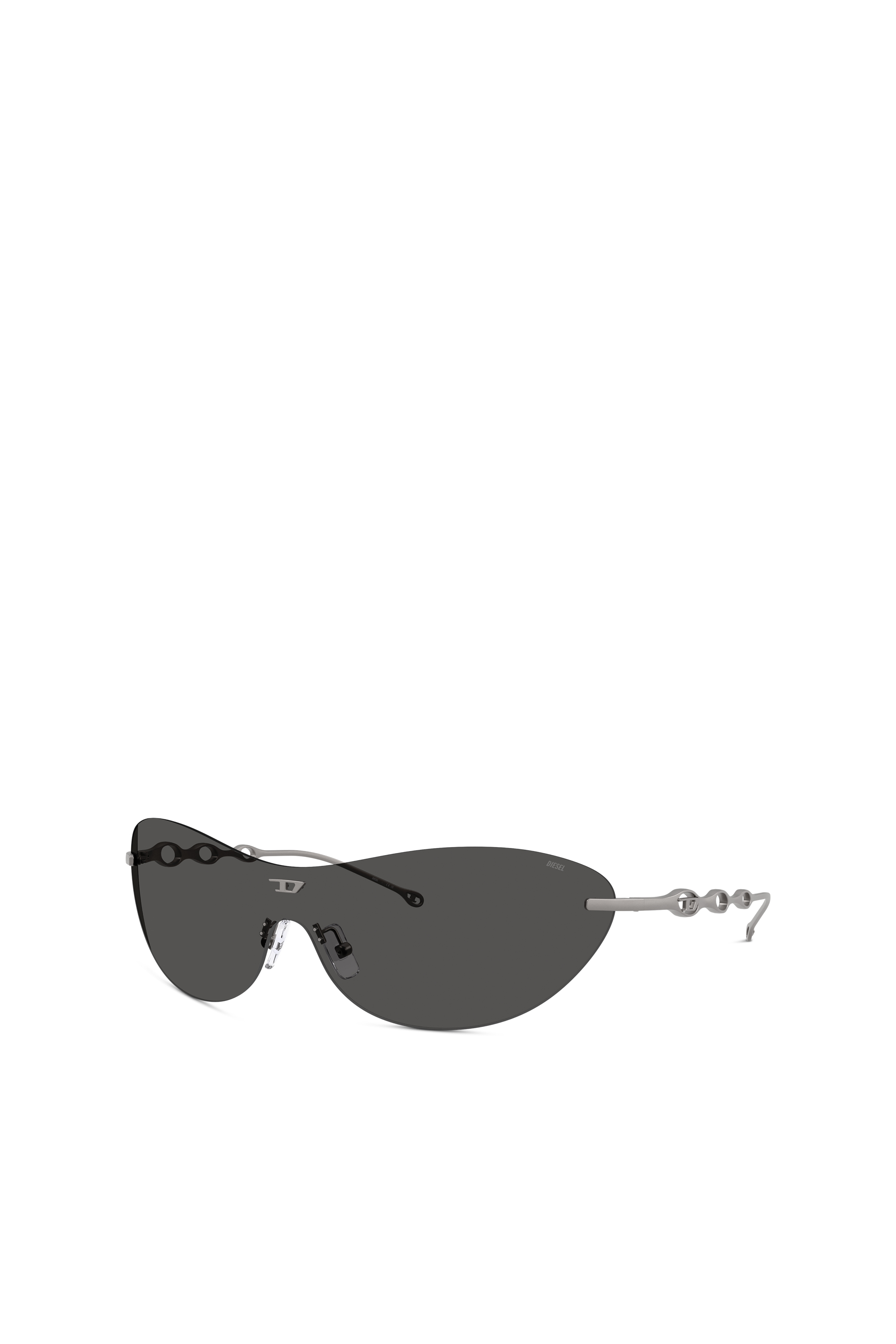 Diesel - 0DL1006 SIZE 35, Unisex's Iconic oval sunglasses in Dark grey - 5