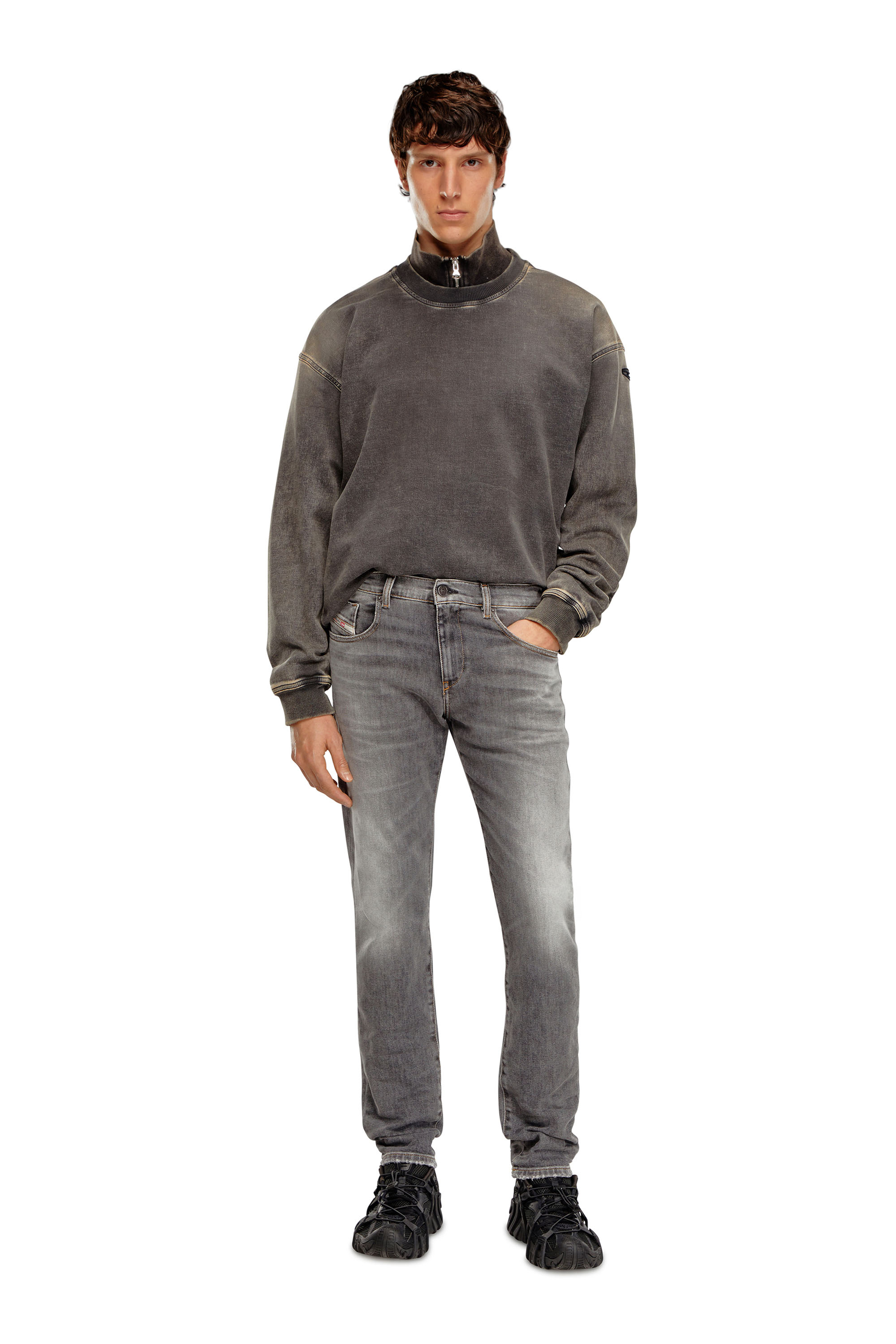 Diesel - Man Slim Jeans 2019 D-Strukt 09H44, Grey - Image 1