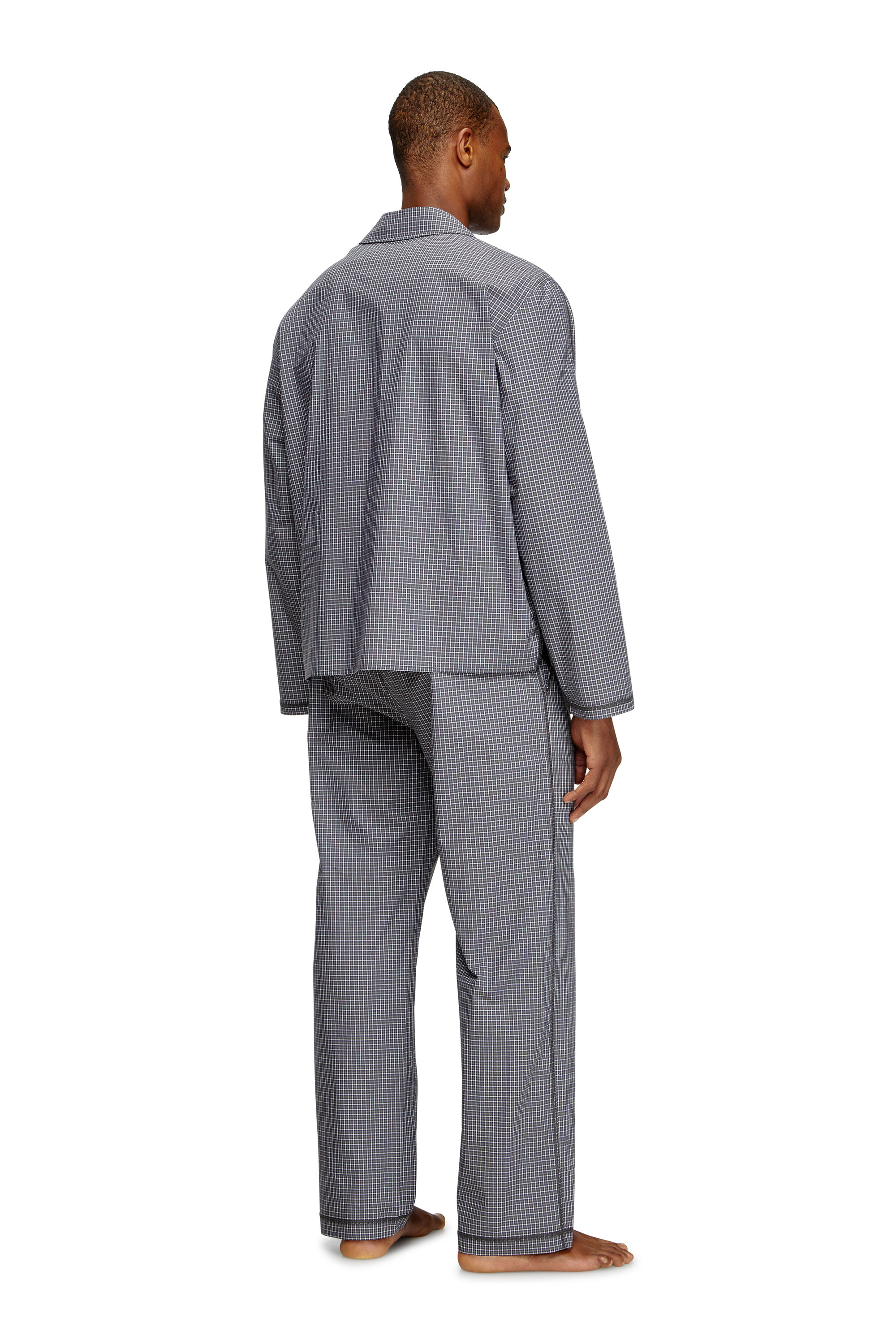 Diesel - SET-PAUL-D-CORE, Man's Pyjamas in check cotton in Grey - 3