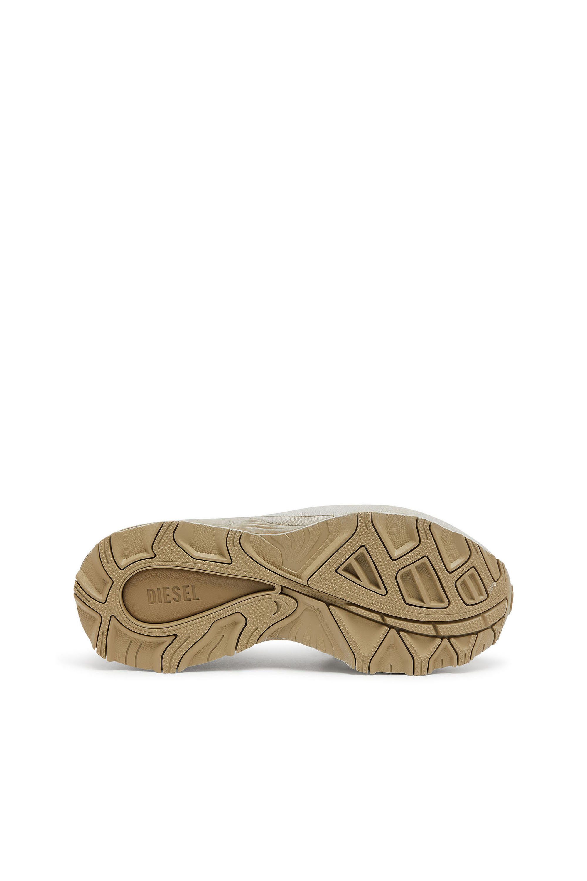 Diesel - D-CAGE RUNNER, Man's D-Cage-Distressed chunky sneakers in ripstop in Military Green - 5