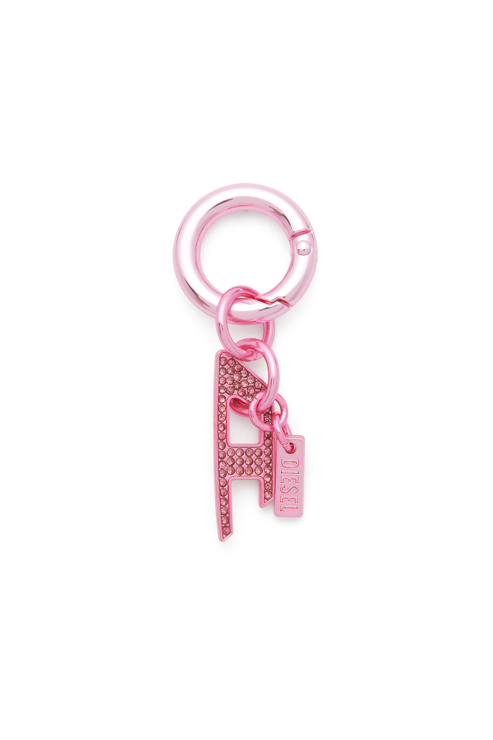 Diesel - CHARM-D, Unisex's Charm with rhinestone D charm in Pink - 1