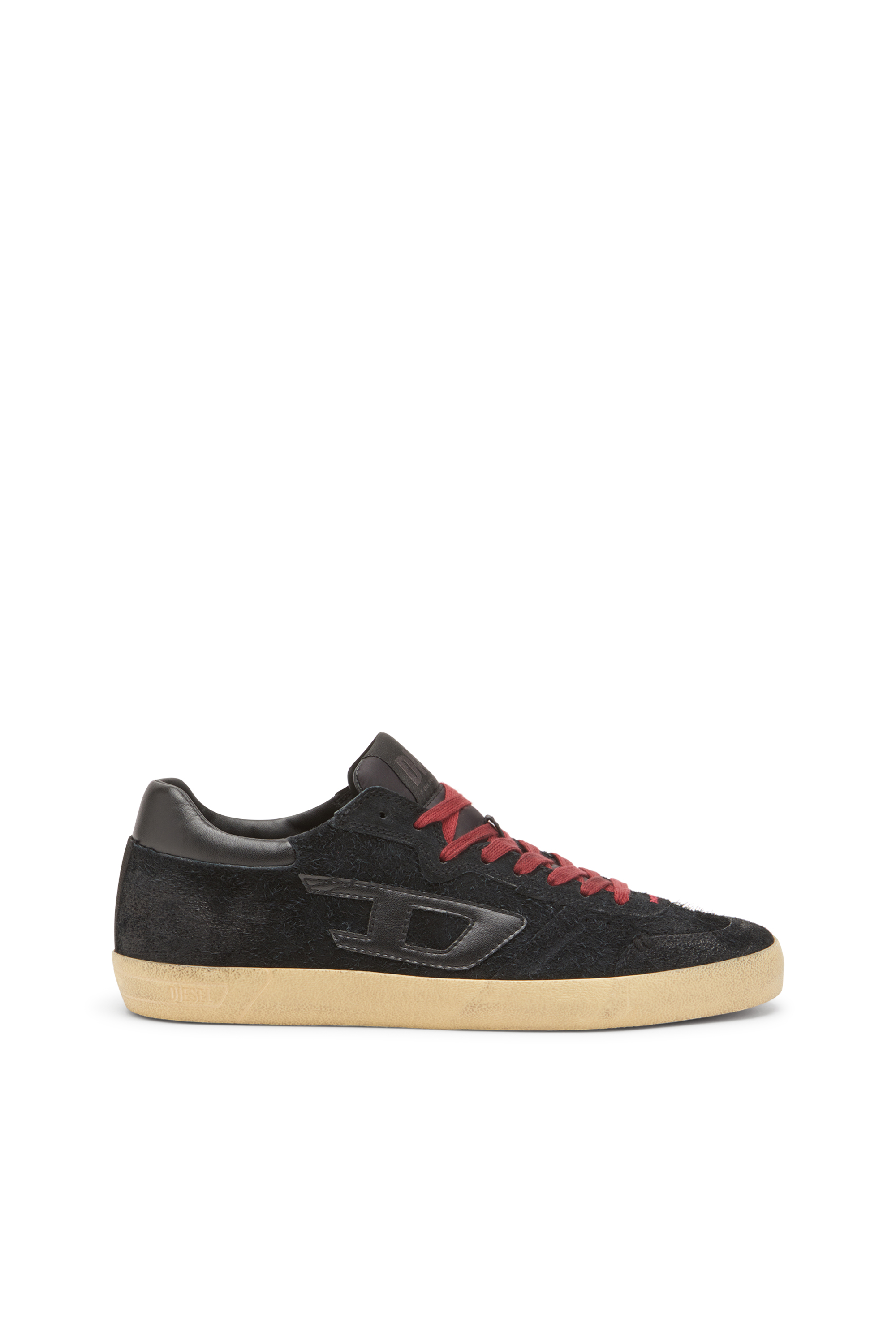 Diesel - S-LEROJI LOW, Man's S-Leroji-Distressed sneakers in hairy suede in Black - 1