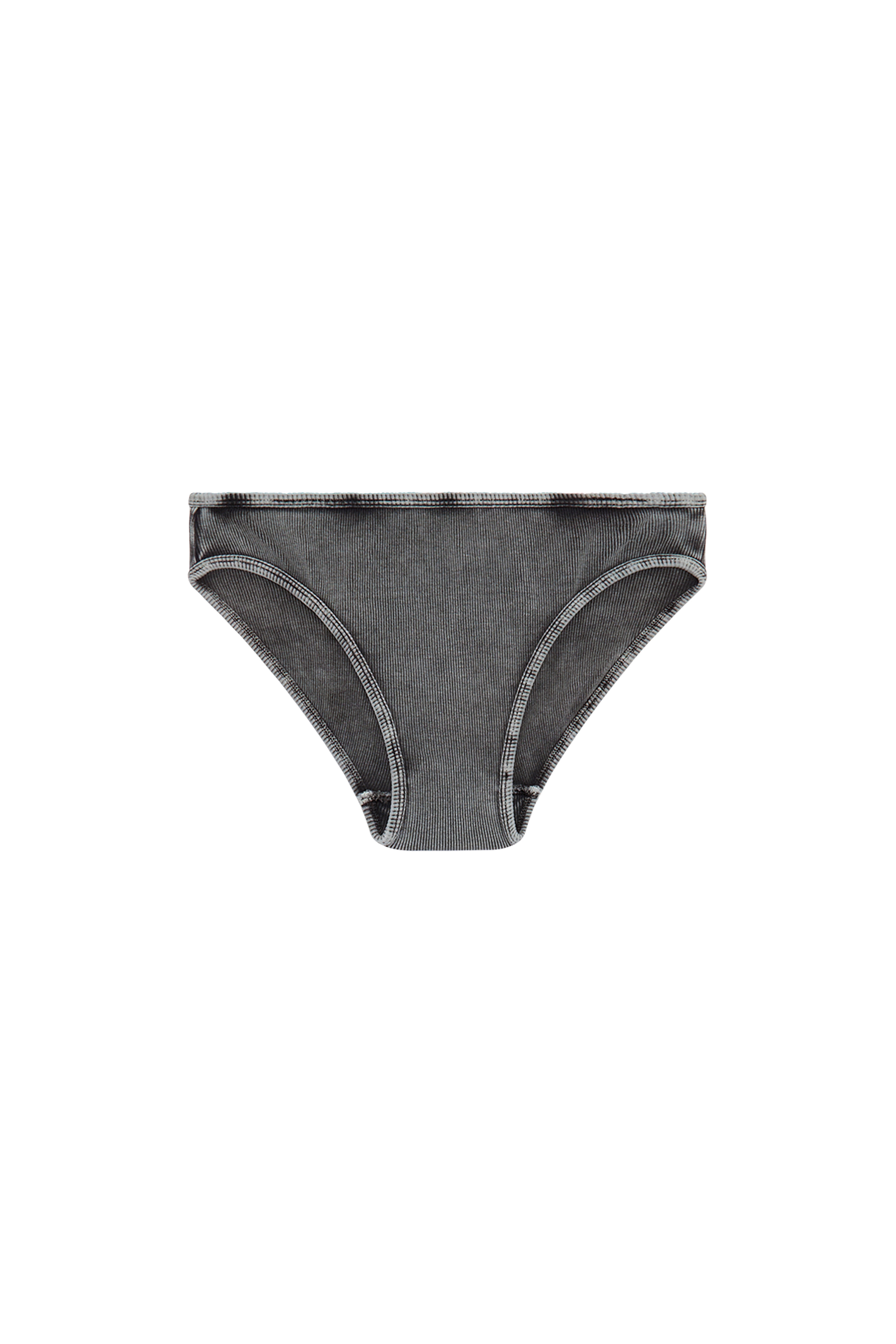 Diesel - UFPN-D-OVAL-HIGH-WAISTED-BRIEF, Woman Ribbed briefs with Oval D plaque in Black - Image 4