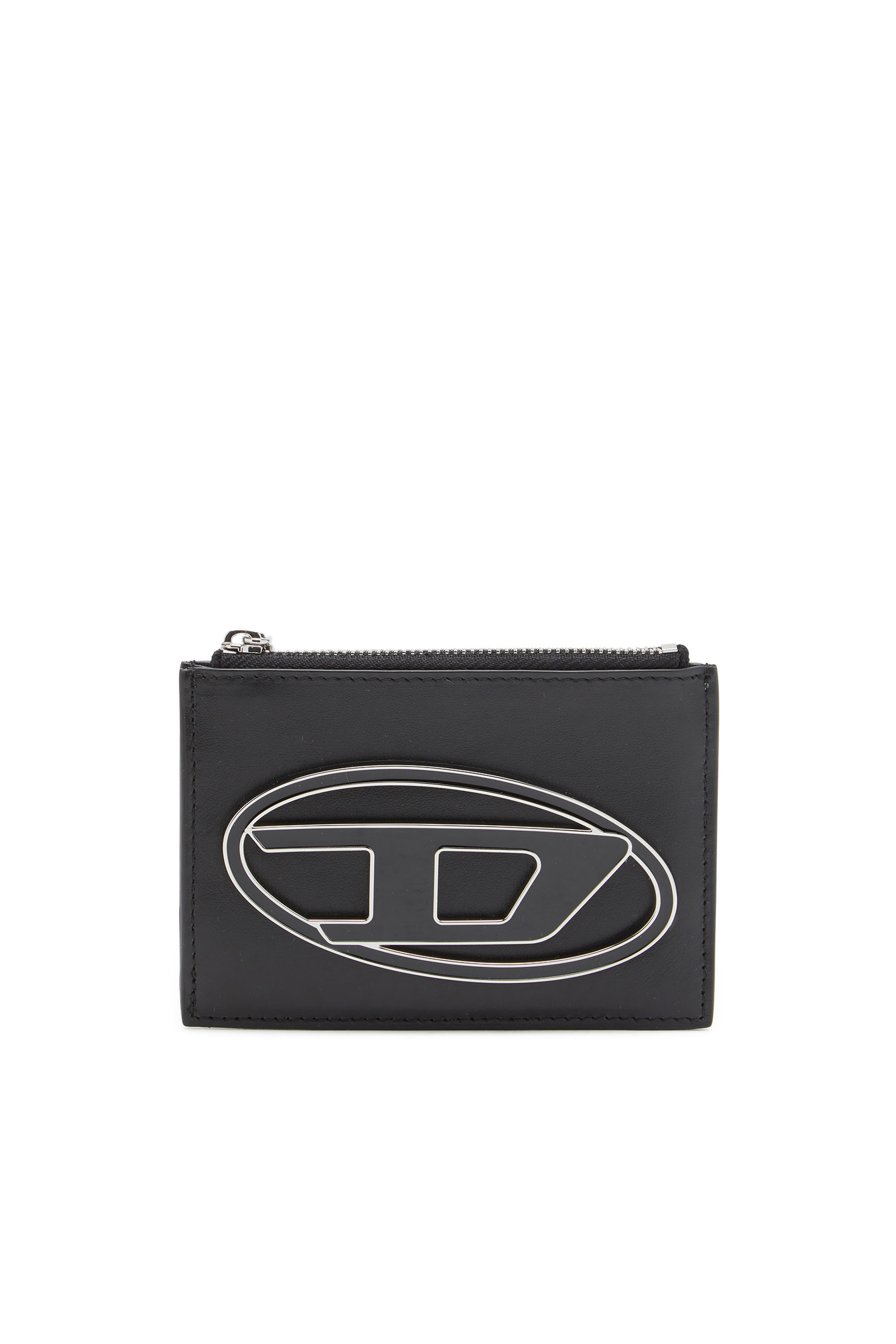 Diesel - 1DR CARD HOLDER I, Woman Card holder in leather in Black - Image 1