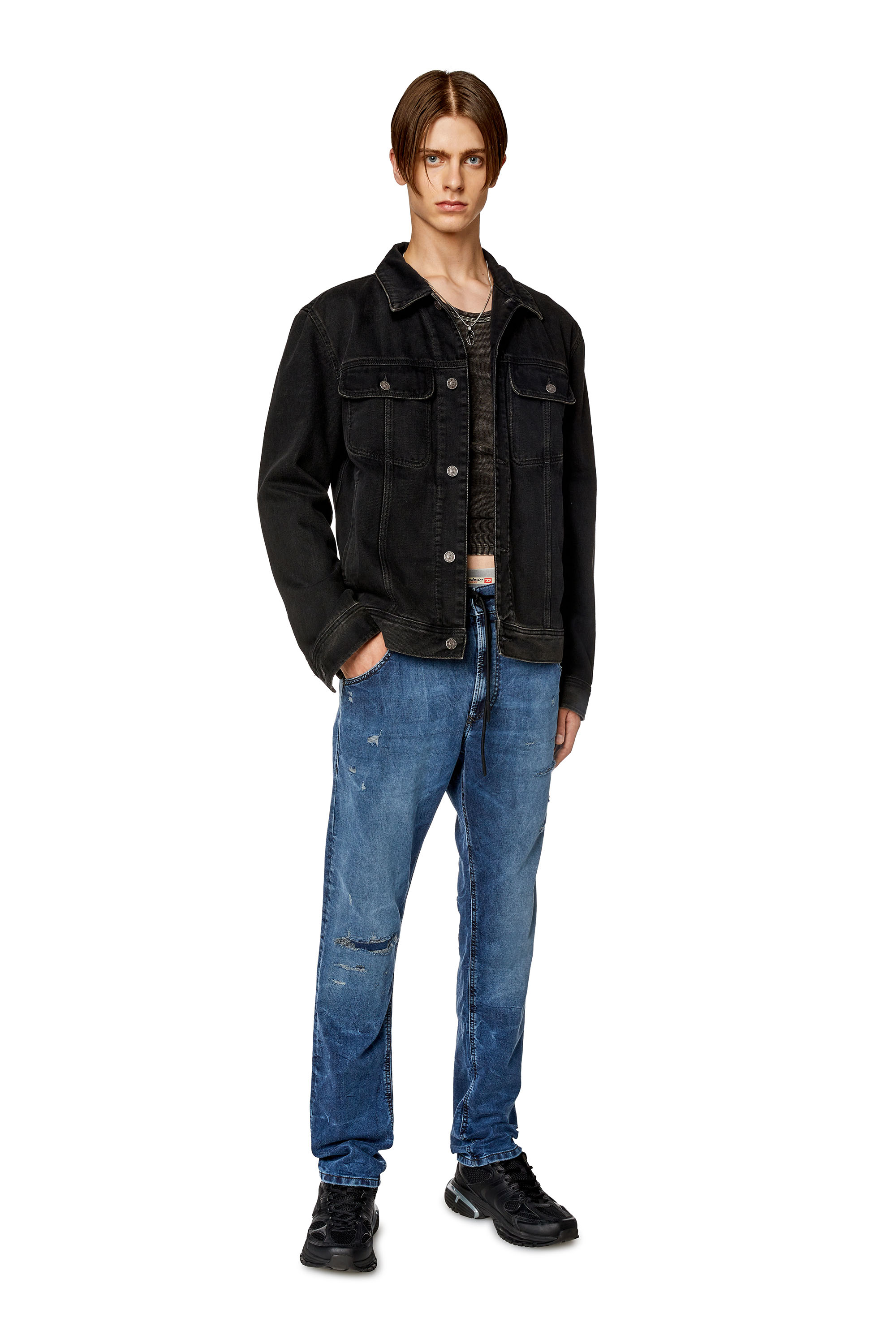 Diesel - Tapered Krooley JoggJeans® E9H11, Dark Blue - Image 4