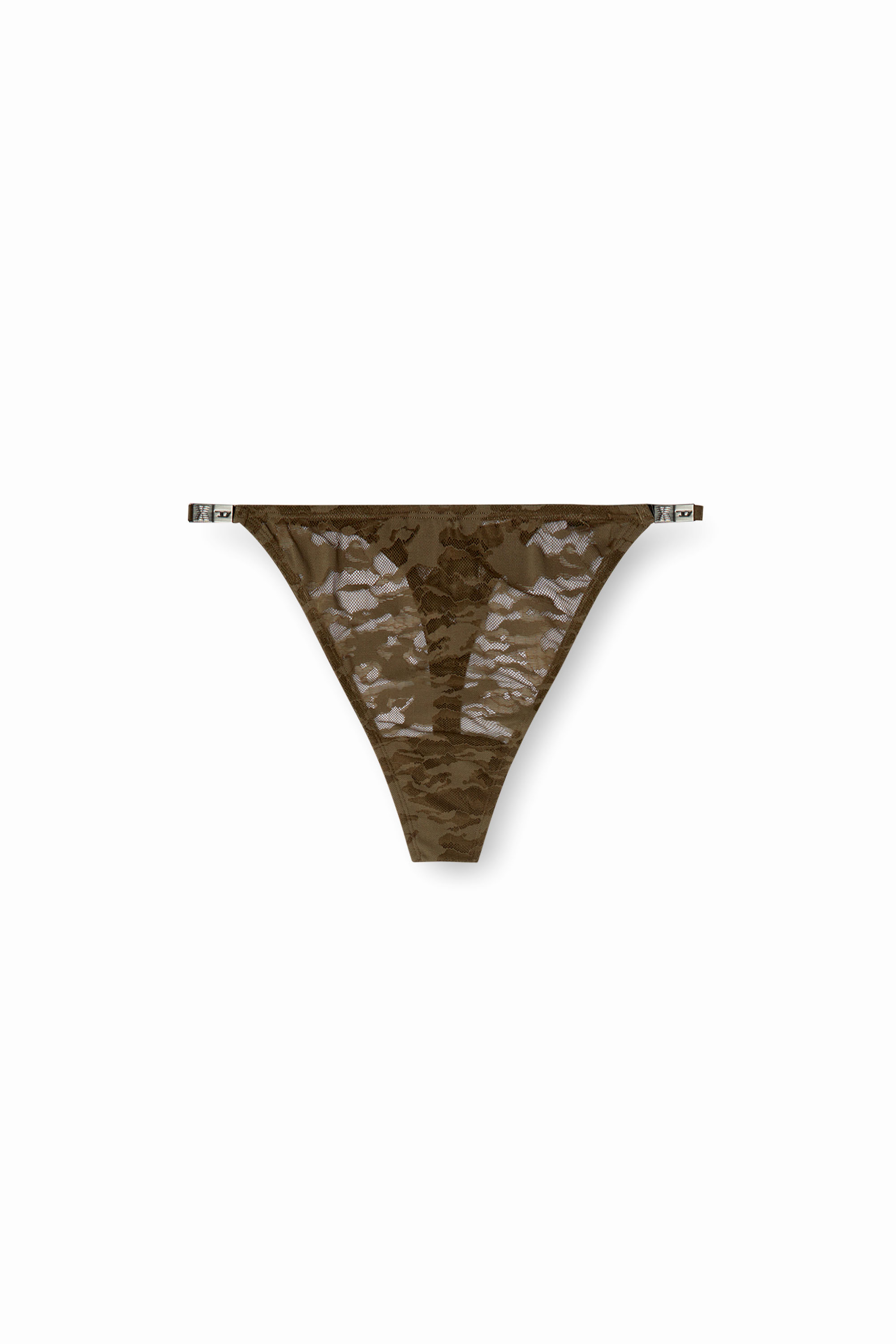 Diesel - C-CAMO-LACE-STRING-THONG, Woman's Thong in camo lace in Brown - 4