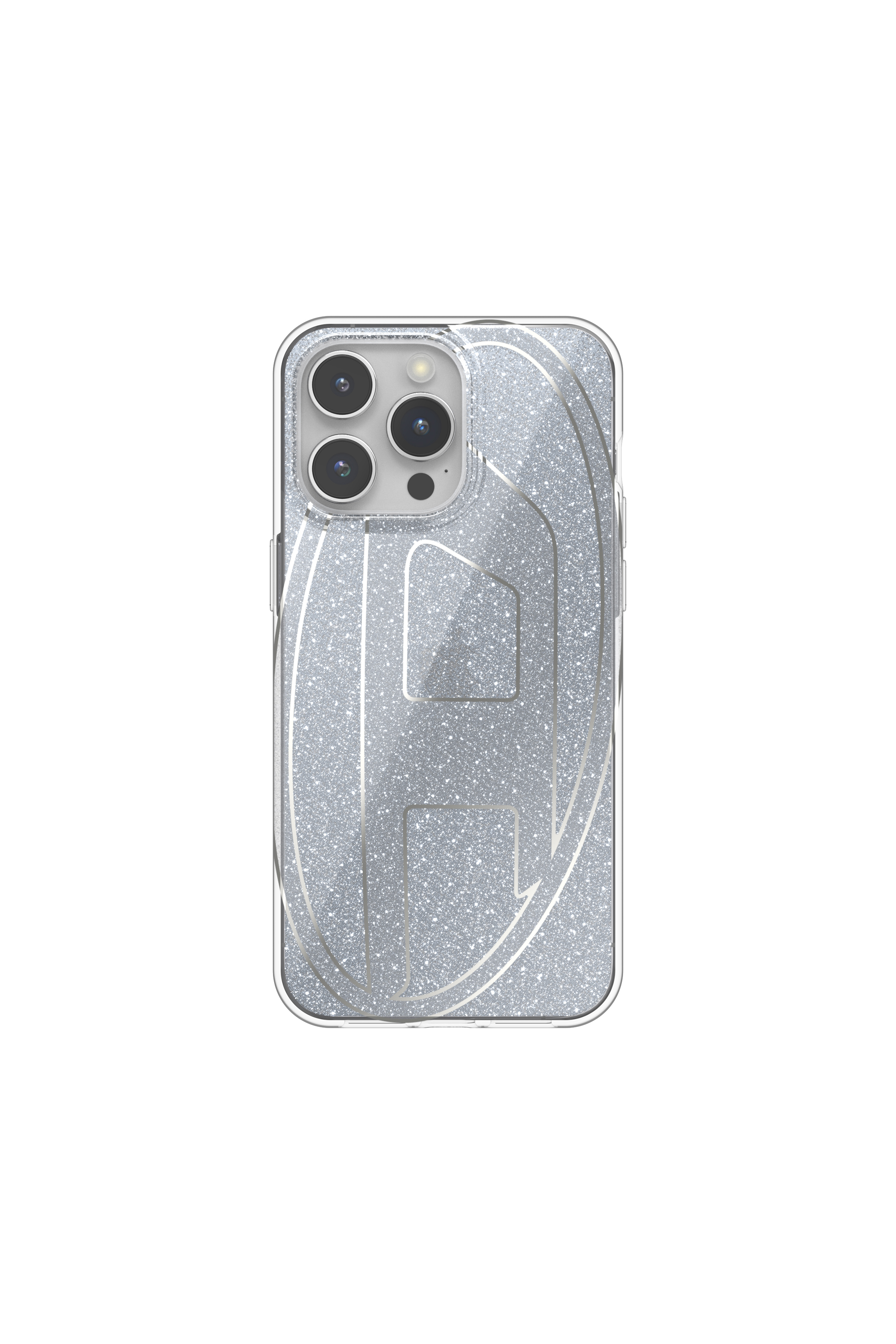 Diesel - 60033 AOP CASE, Unisex Glitter Case for iP 15 Pro Max in Silver - Image 2