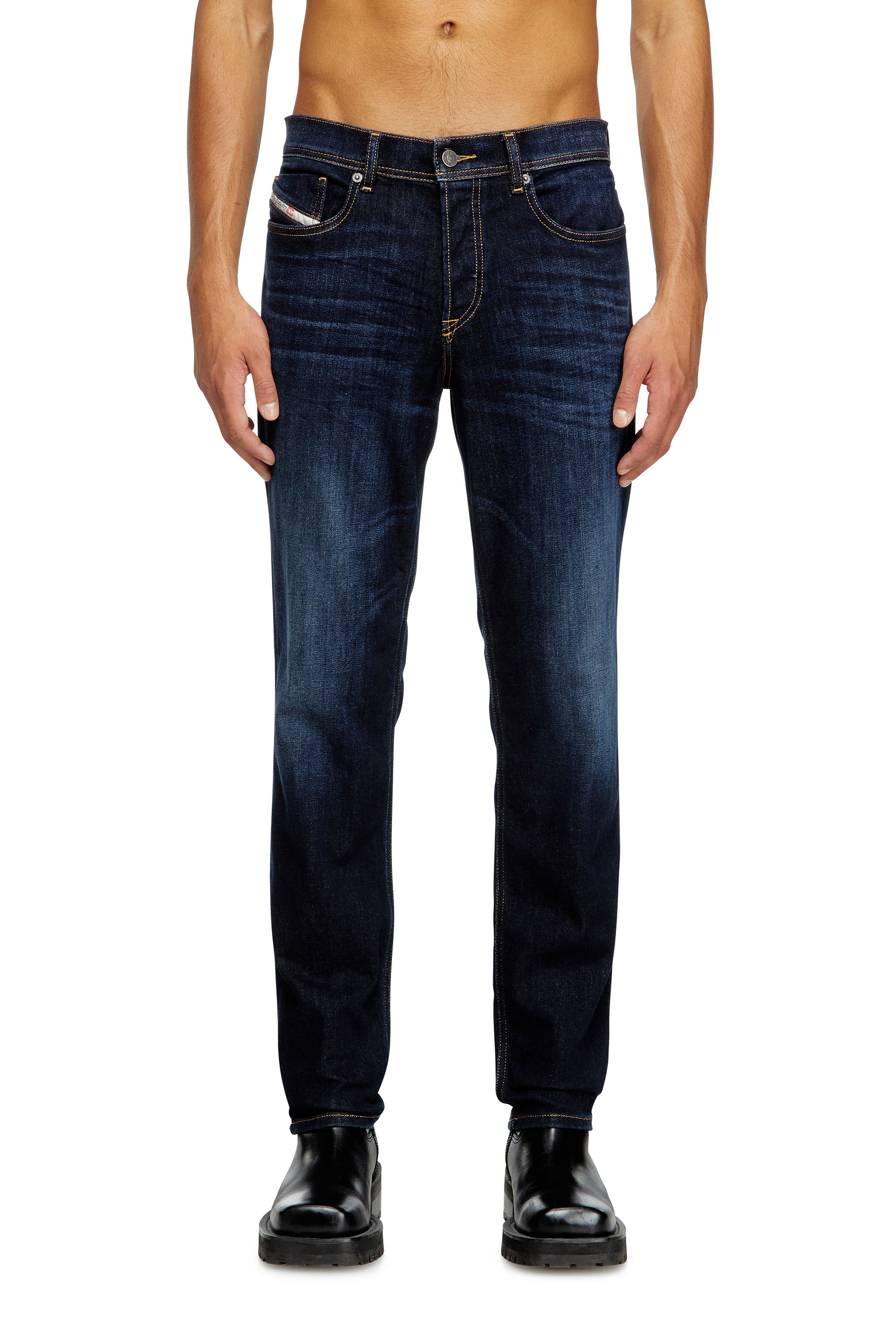 Regular Jeans 2023 D-Finitive 009ZS, Dark Blue Diesel - Man's Regular Jeans 2023 D-Finitive 009ZS, Dark Blue - 3