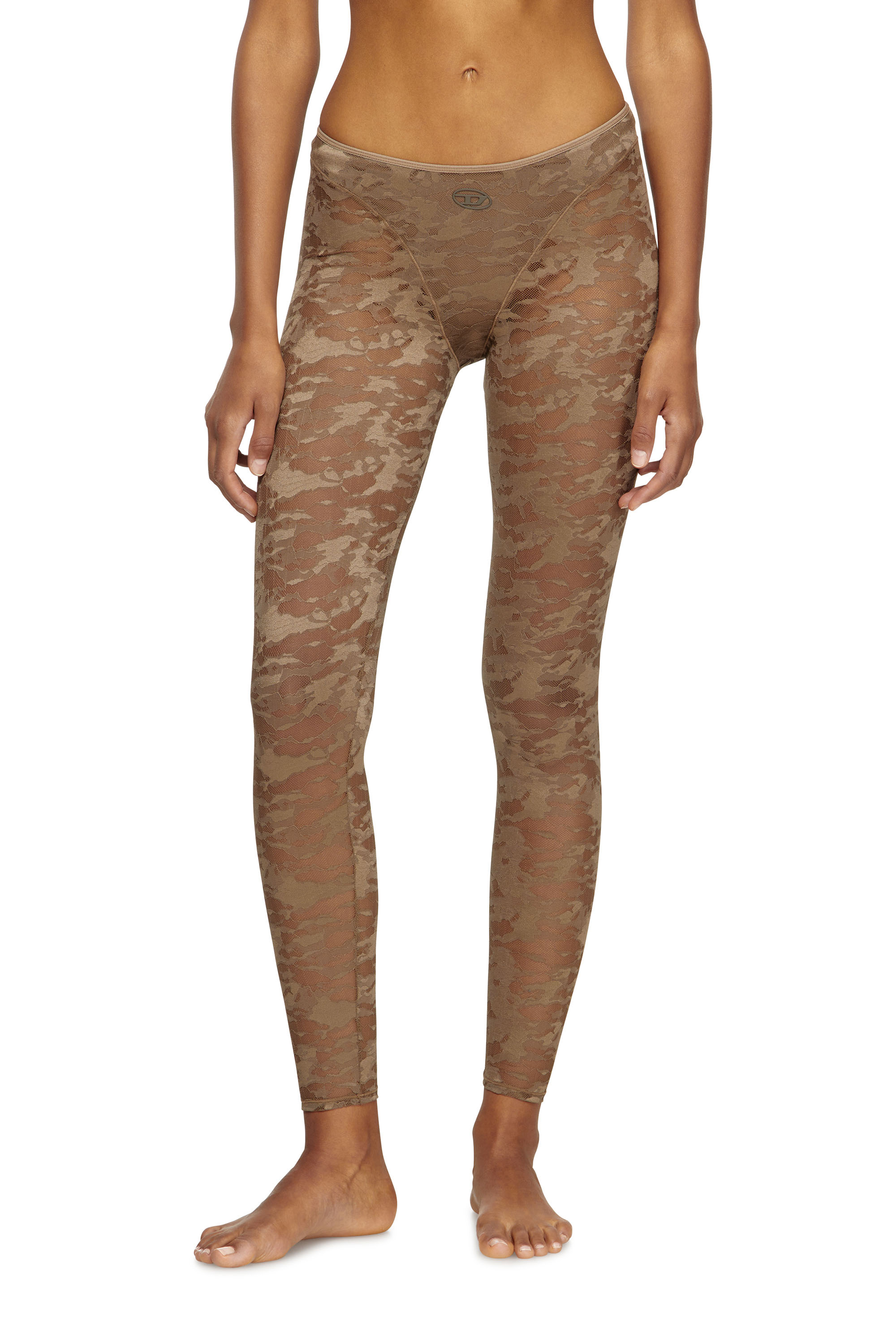 Diesel - CLAIRE-UTLT, Woman's Camo lace leggings in Brown - 2