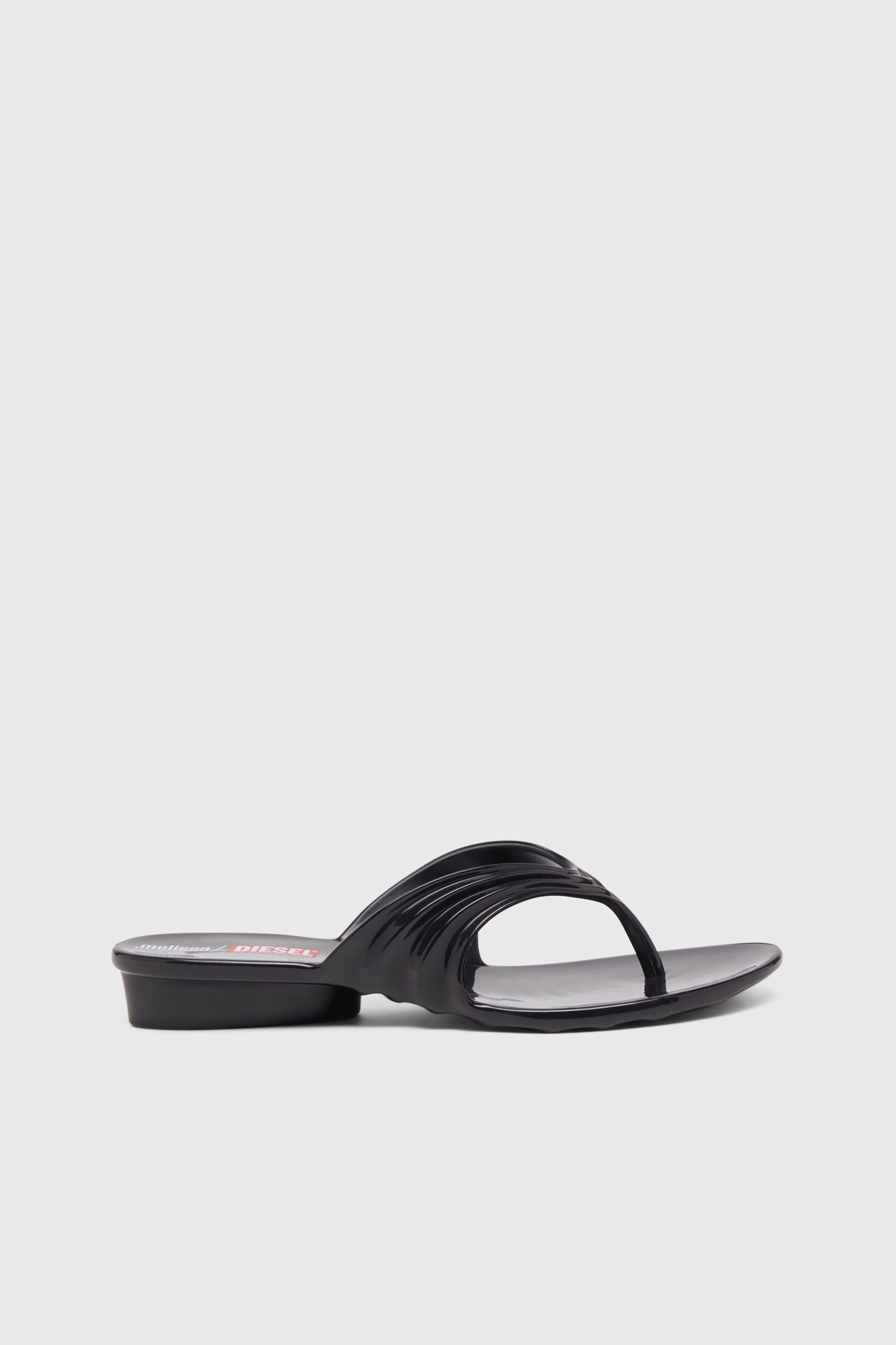 Diesel - MELISSA QUANTUM THONG, Woman's Sculptural flip-flops in Melflex&reg; in Black - 2