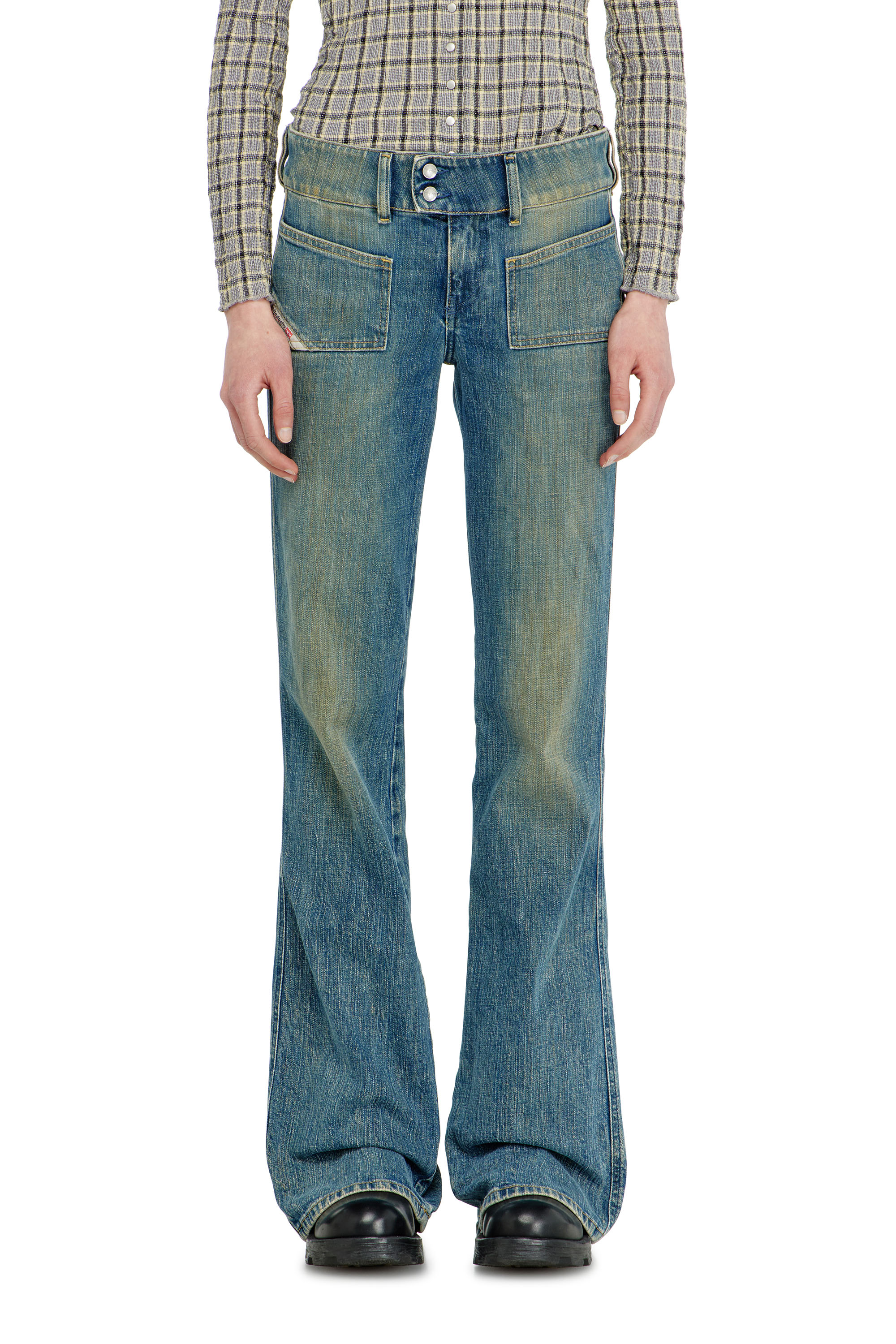 Diesel - Woman's Bootcut Jeans D-Hush 007EJ, Medium blue - 2