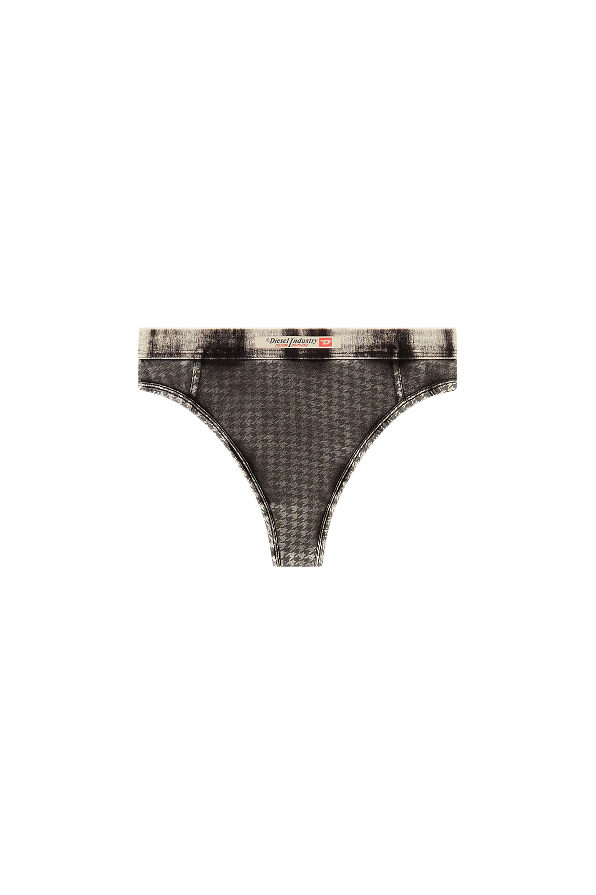 Diesel - CLODIA-DNM, Woman's Cotton briefs with denim-effect print in Dark grey - 4