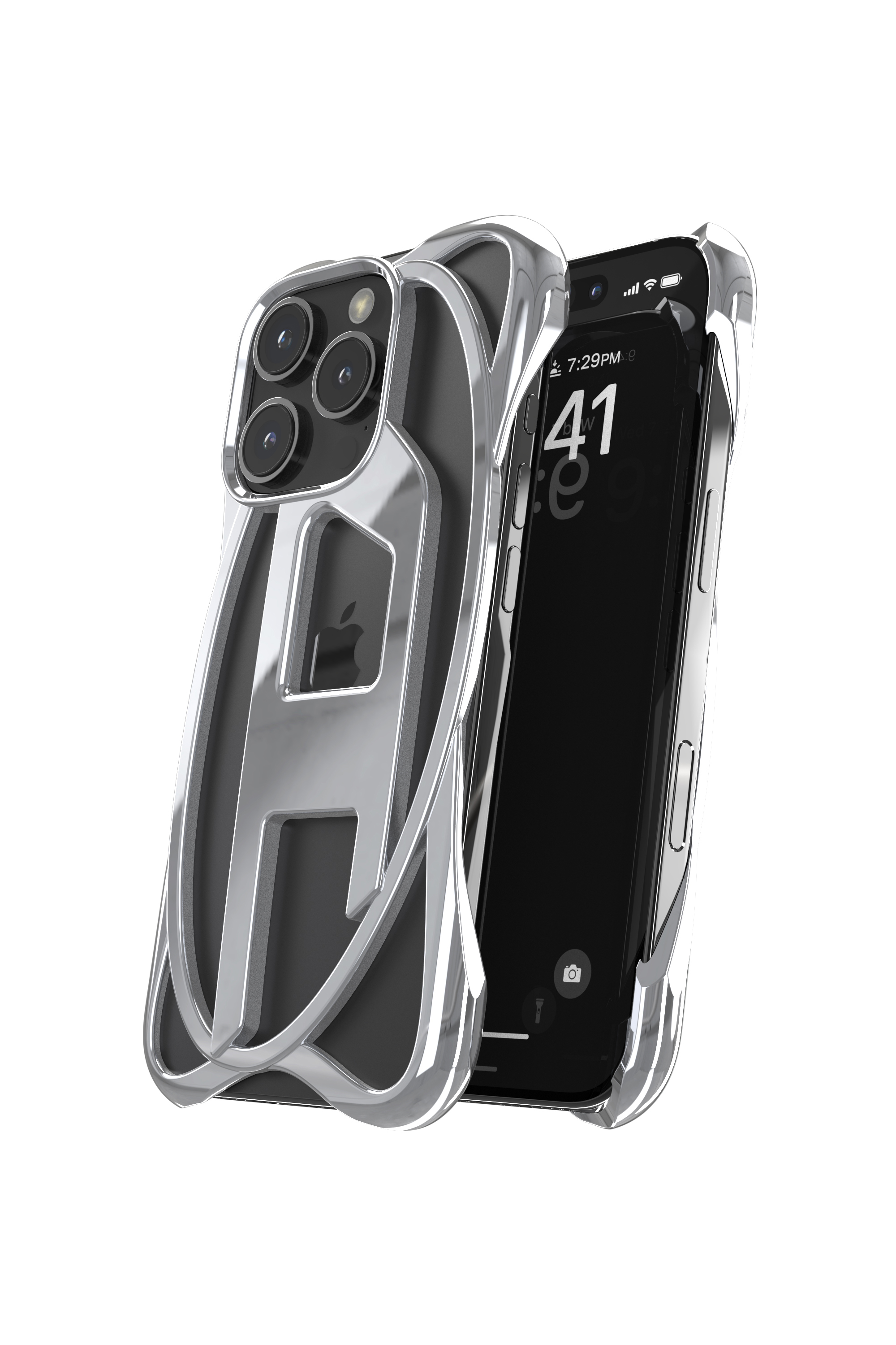 Diesel - 60267 CAGED D CASE, Unisex's Caged D Case iPhone 16 Pro in Grey - 3