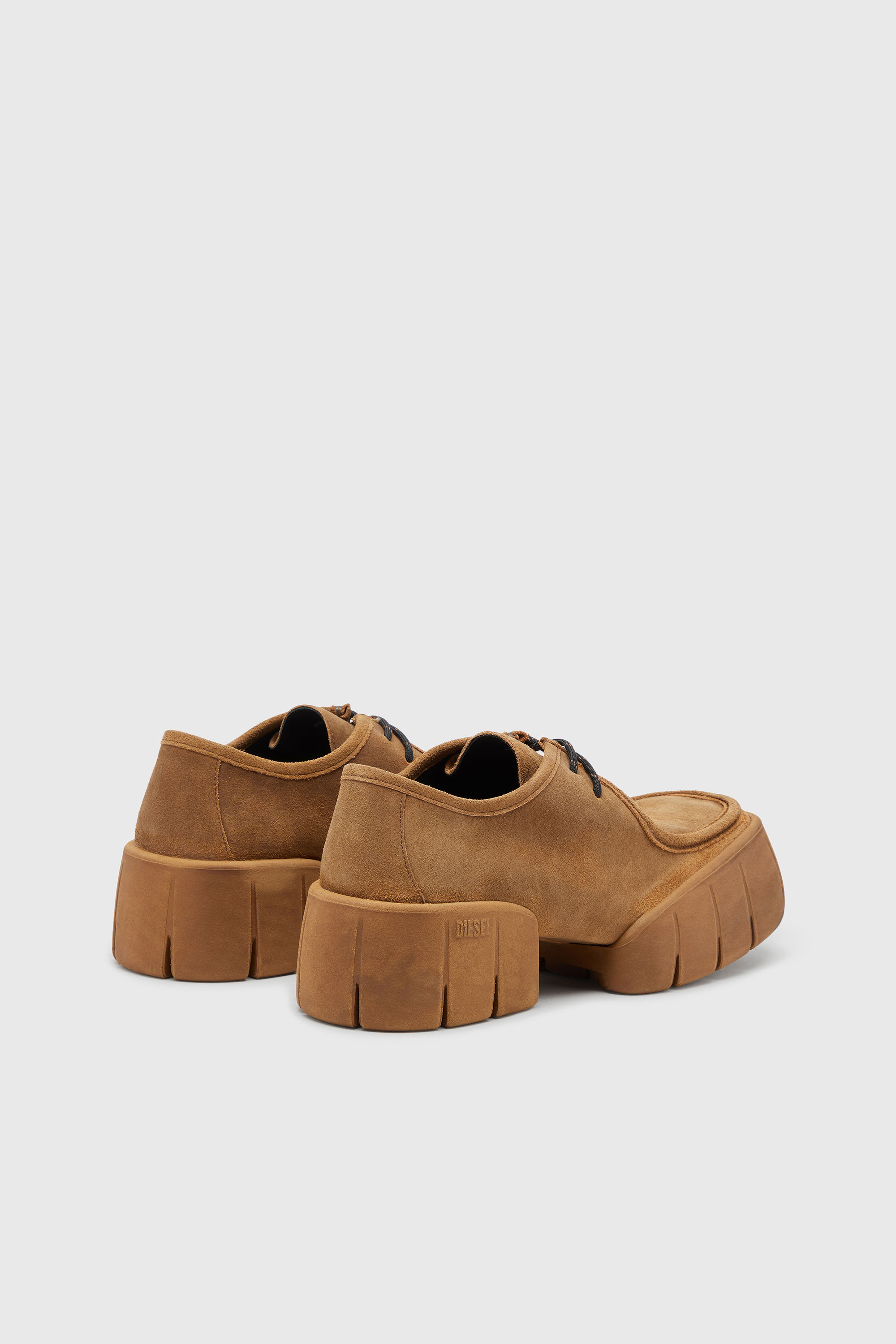 Diesel - D-TEX WB, Man's D-Tex-Moccasin-style shoes in waxed suede in Light Brown - 3
