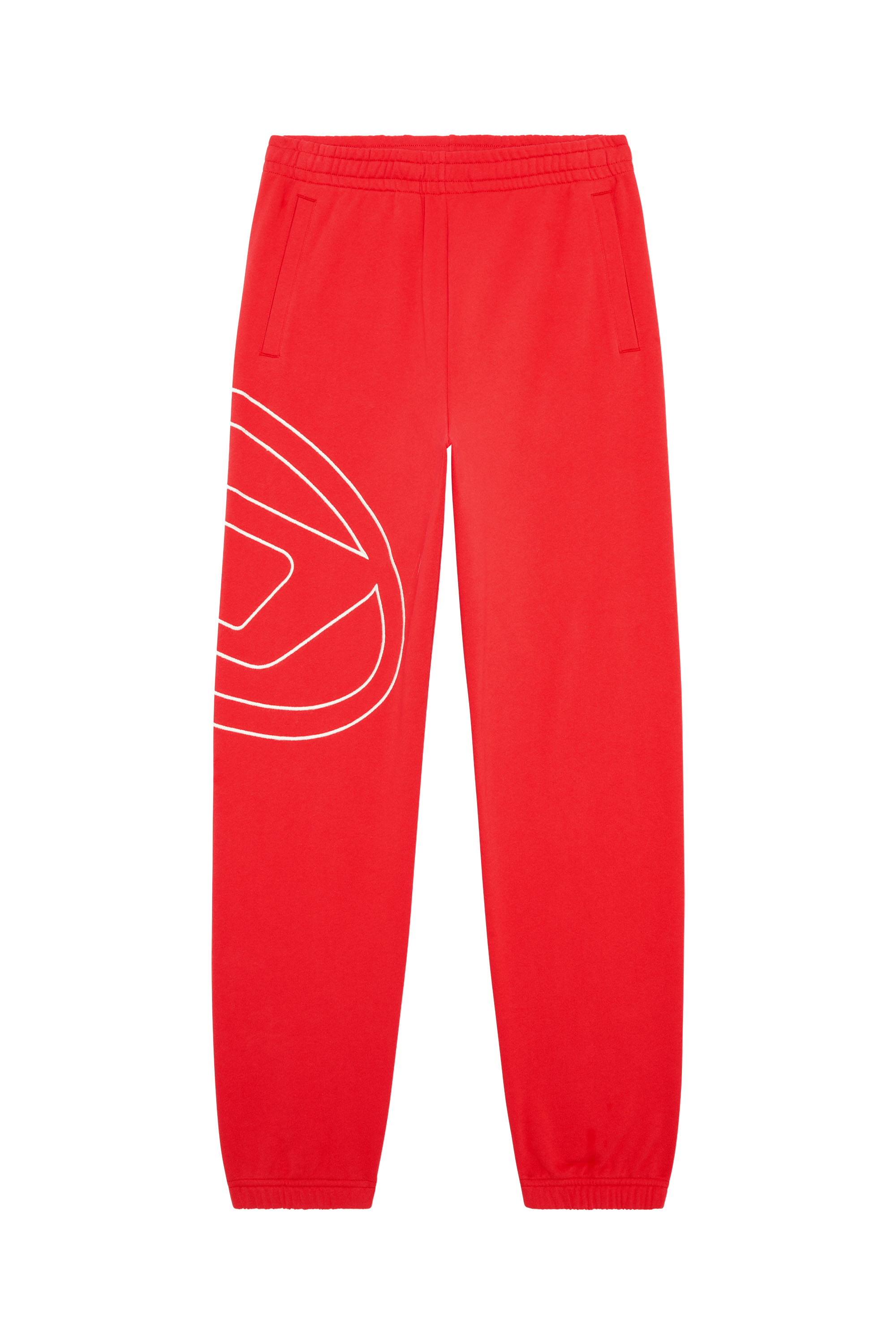 Diesel - P-MARKY-MEGOVAL, Man Sweatpants with maxi D logo in Red - Image 3