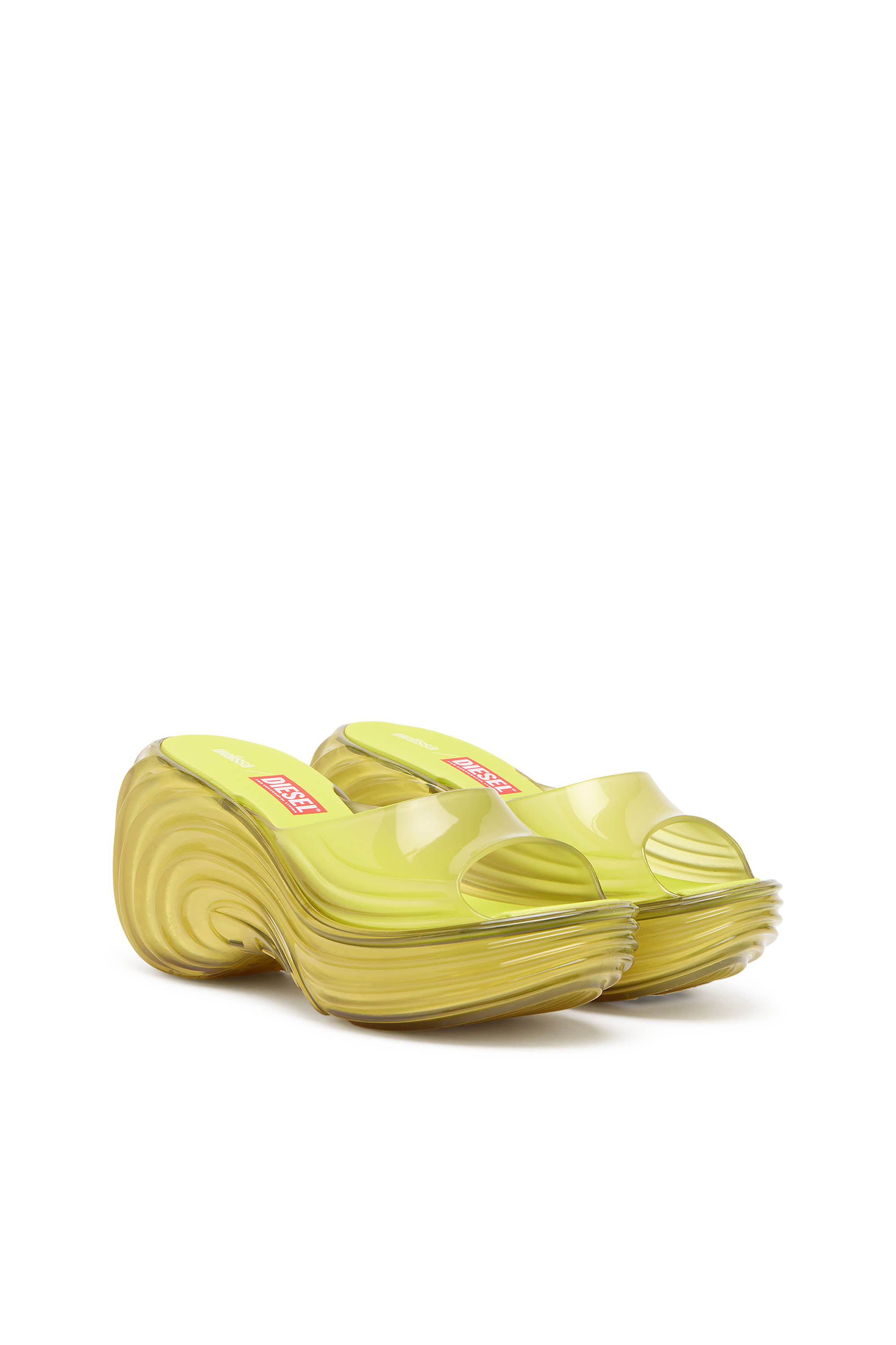 Diesel - MELISSA QUANTUM PLATFORM, Woman's Platform mule in Melflex&reg; in Yellow - 3