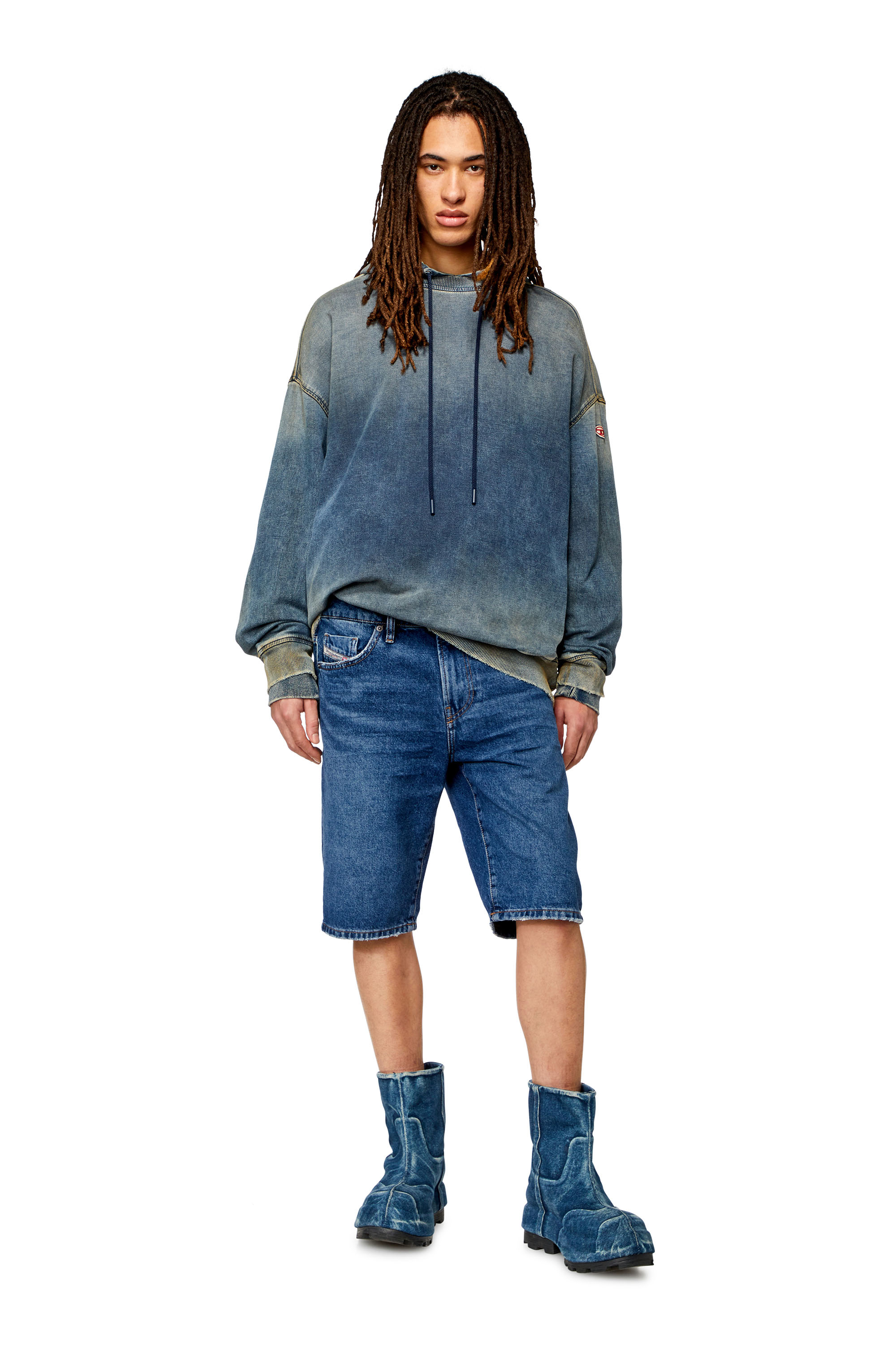 Diesel - SLIM-SHORT, Man Slim denim shorts in Blue - Image 1
