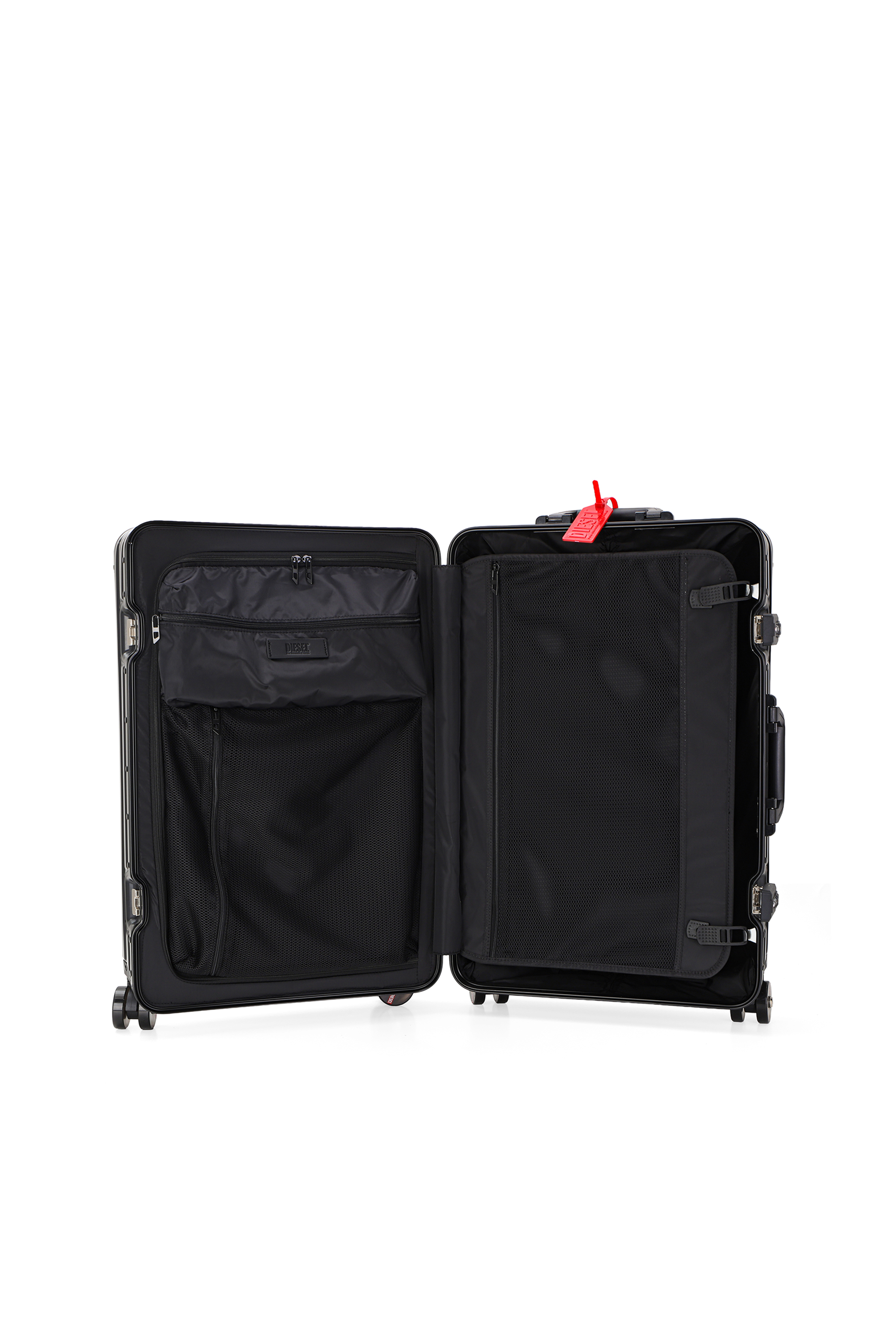 Diesel - DIESEL ALUMINUM TROLLEY- DSL002, Unisex's Aluminum suitcase size M in Black - 3