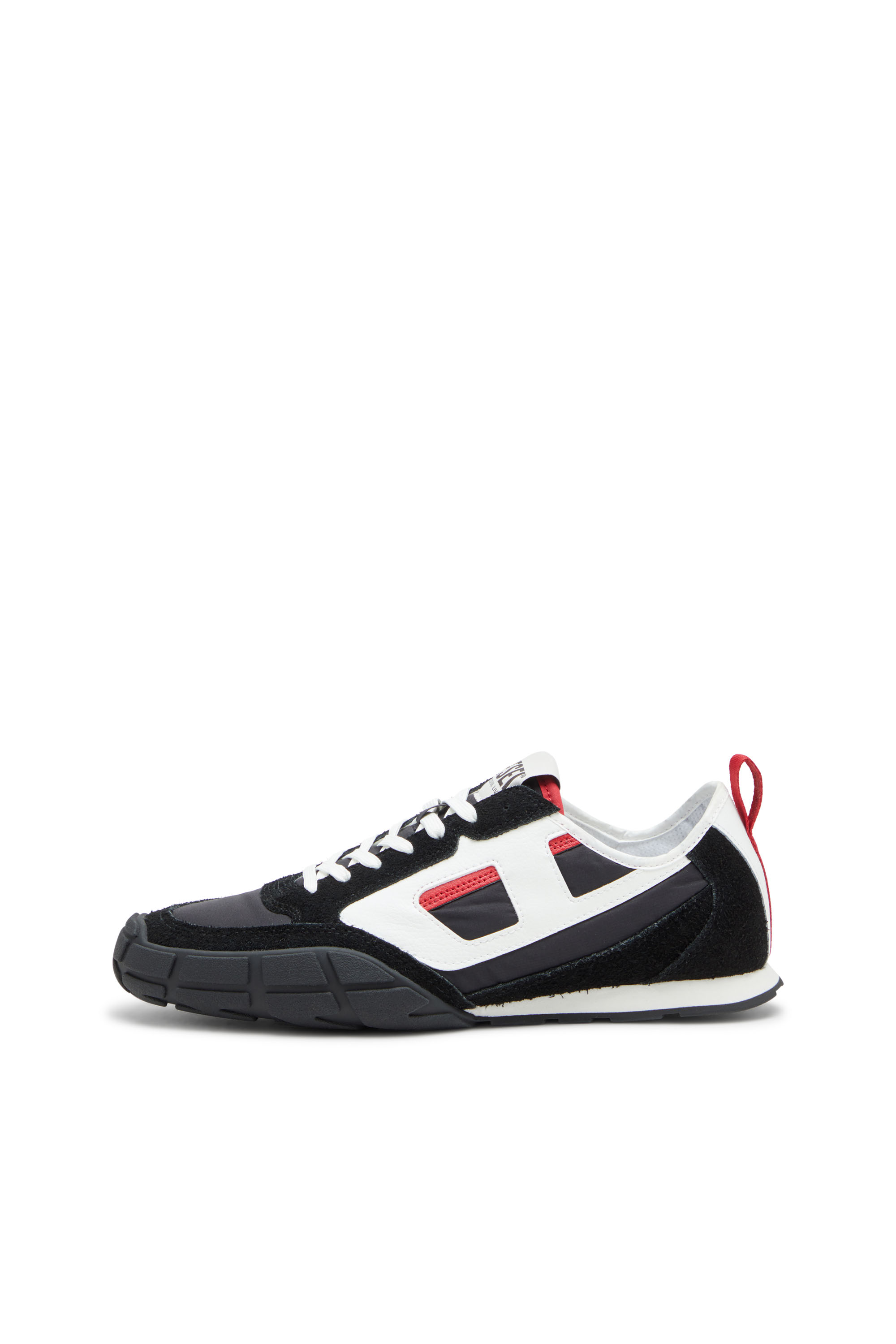 Diesel - S-PAGODHA LOW, Man's S-Pagodha-Sneakers in leather, suede and ripstop in Black/Red - 2