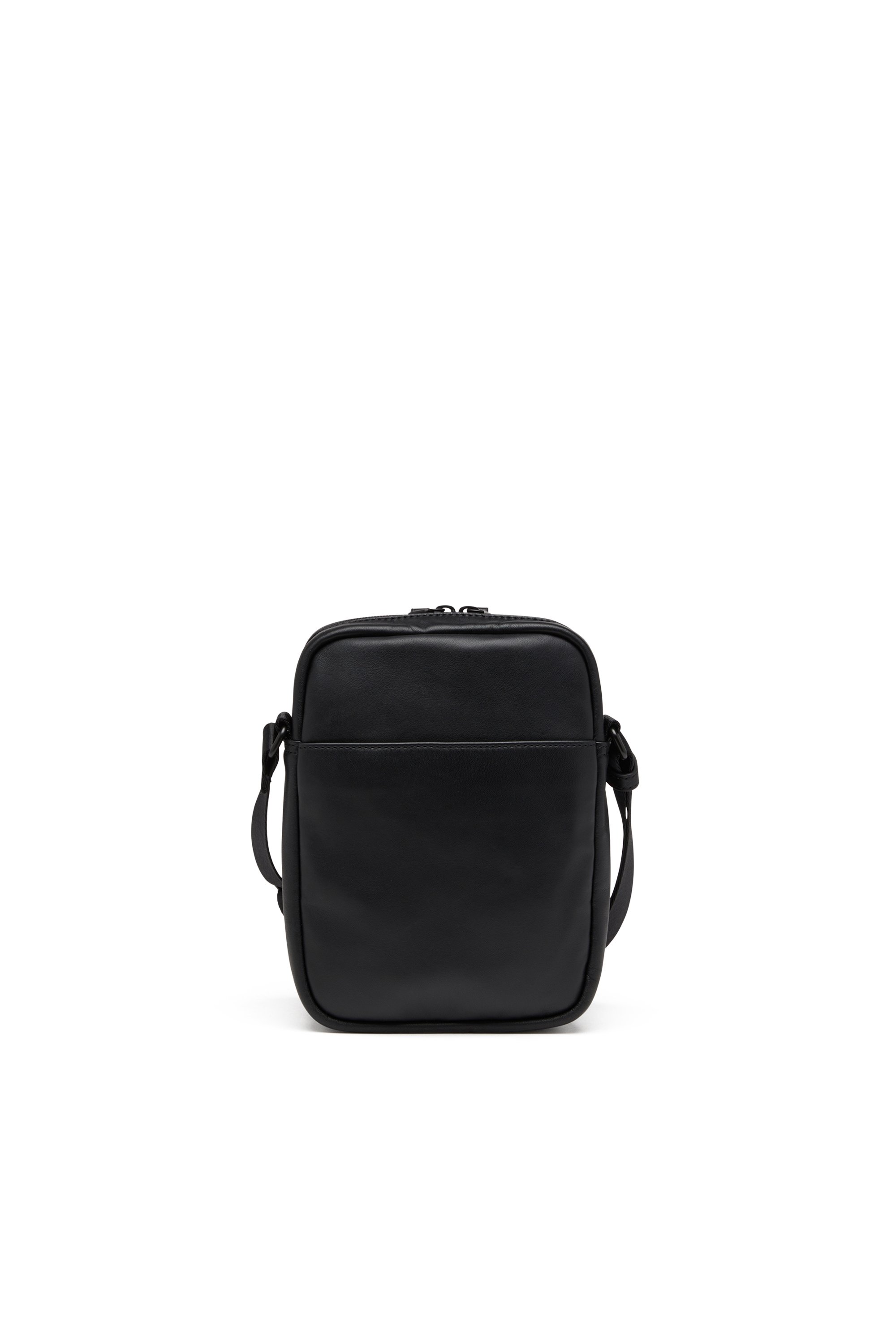 Diesel - RAVE CROSSBODY X, Man's Rave-Leather crossbody bag with tonal metal D in Black - 2