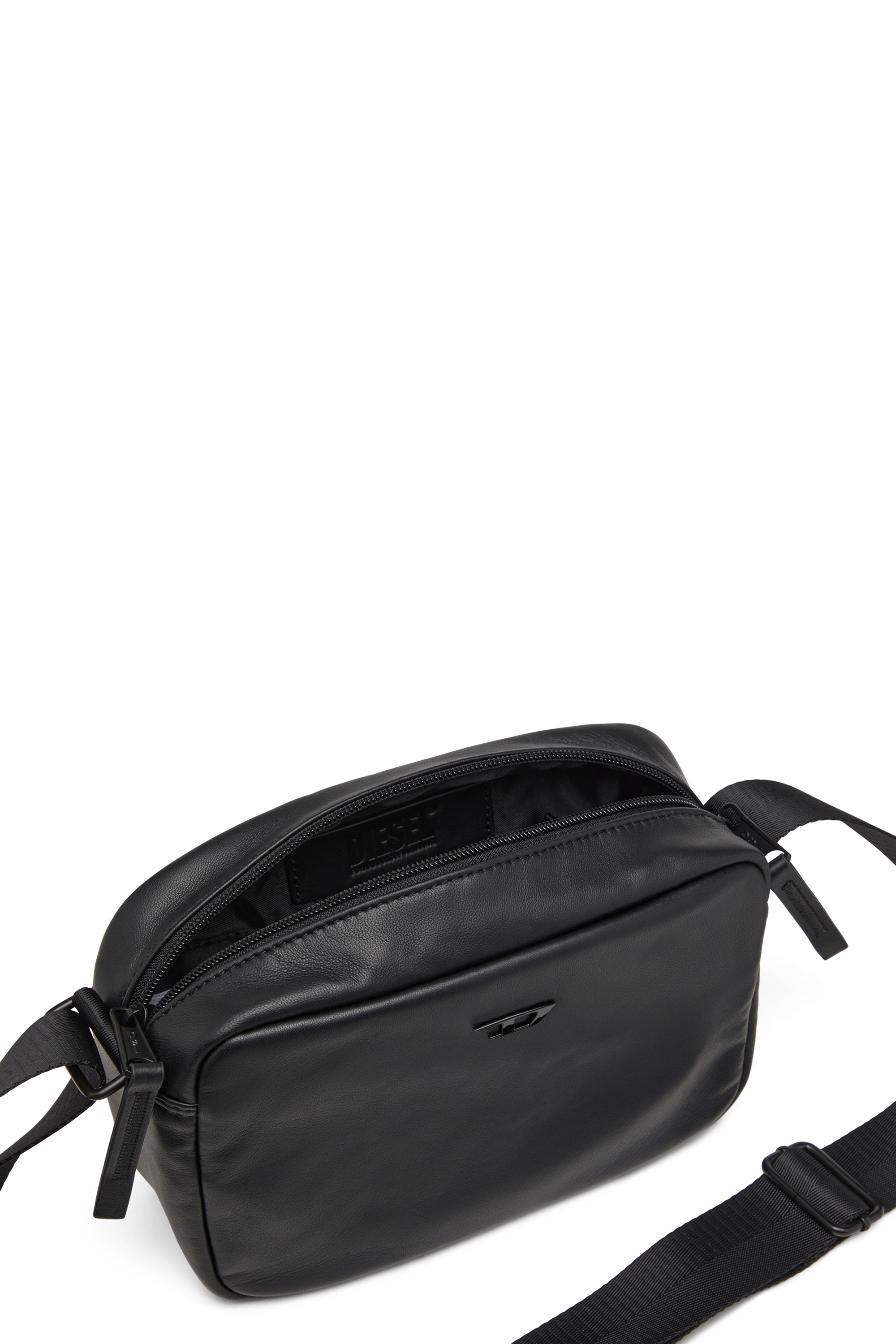 Diesel - RAVE CAMERA BAG X, Man's Rave-Camera bag in nappa leather in Black - 4