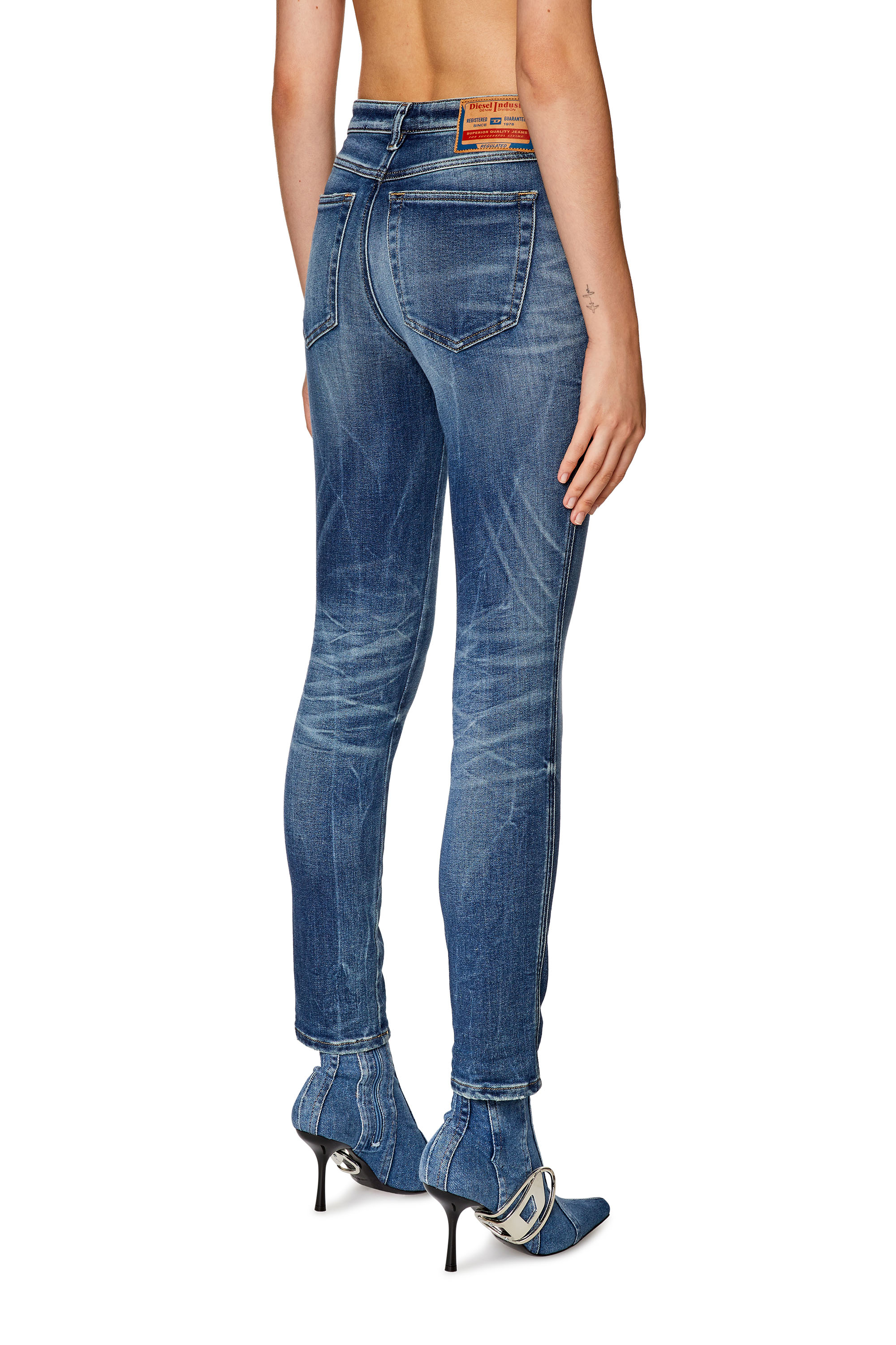 Diesel - Skinny Jeans 2015 Babhila 09G30, Medium blue - Image 2