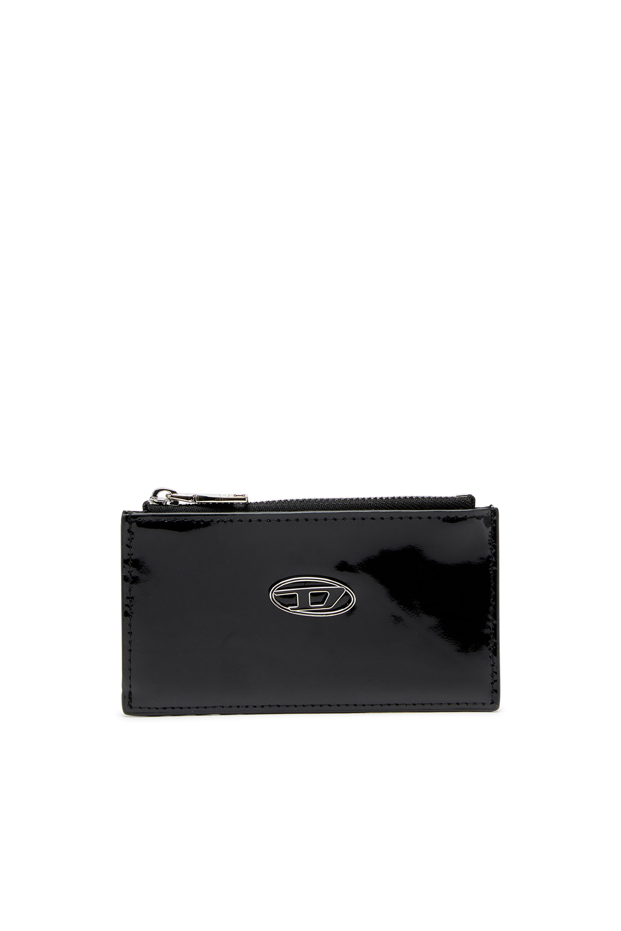 Diesel - PLAY CARD HOLDER III, Woman Card holder in glossy leather in Black - Image 1
