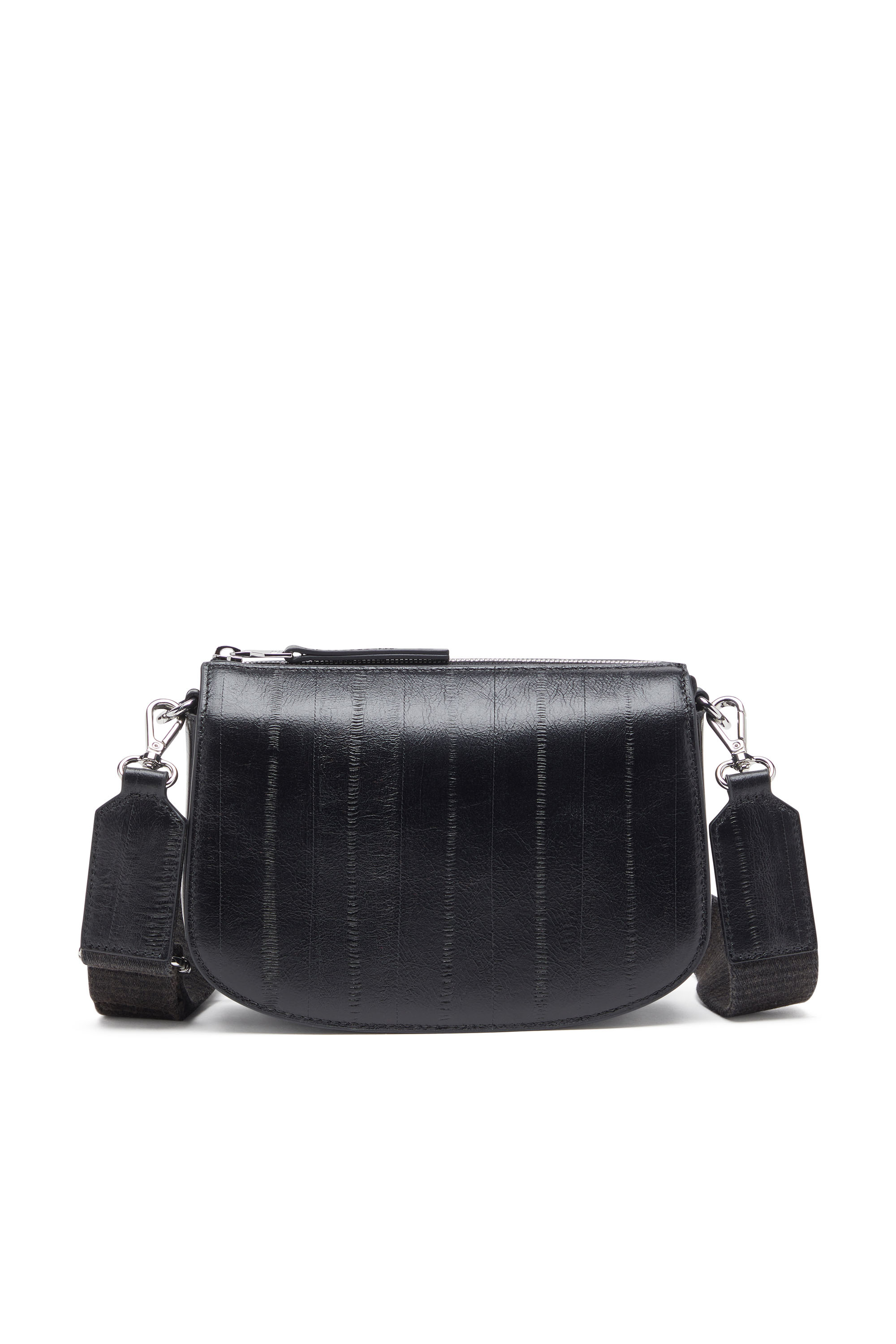 Diesel - 1DR CAMERA BAG, Man's 1DR-Camera bag in eel-effect leather in Black - 2