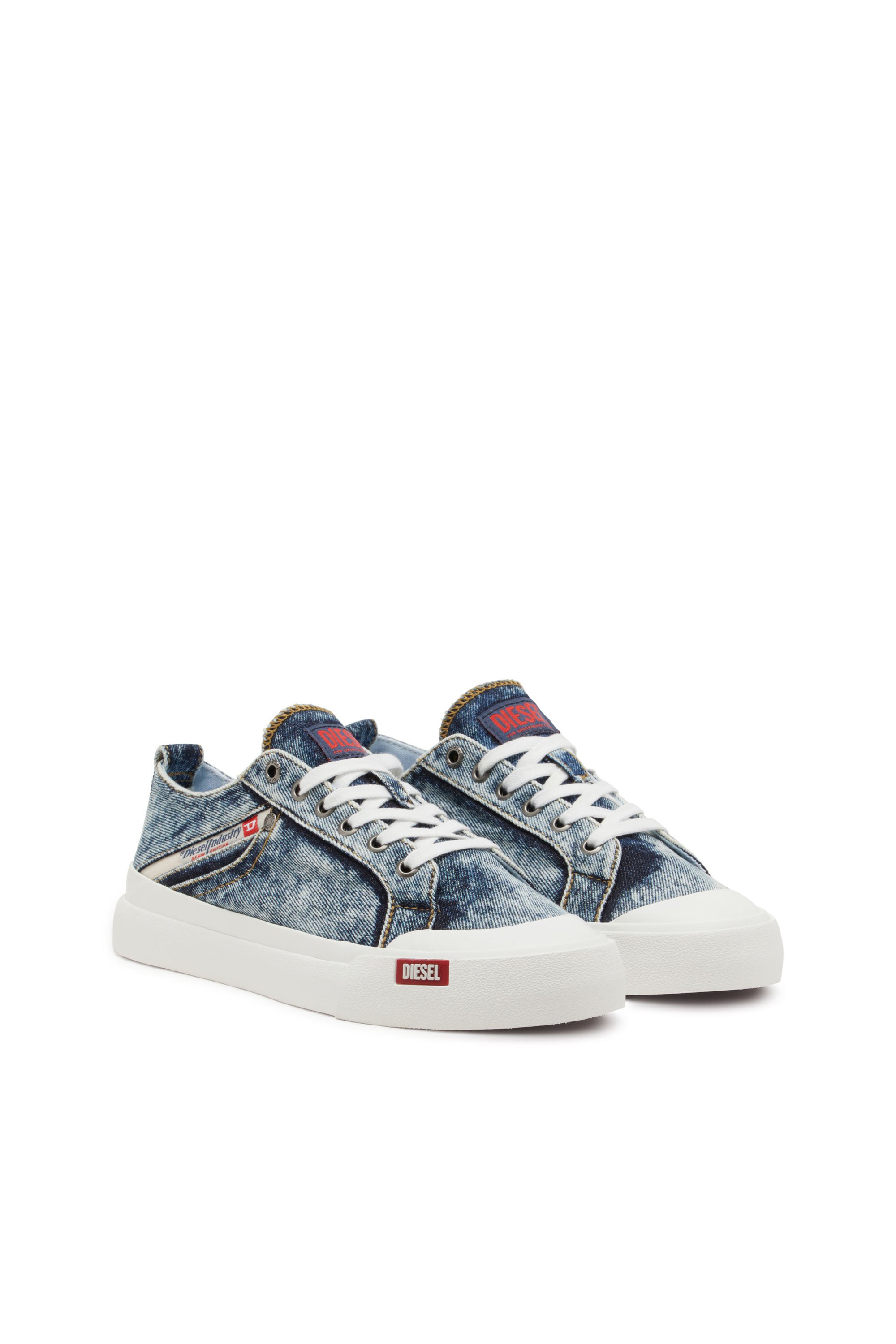 Diesel - S-ATHOS NMD LOW W, Woman's S-Athos-Denim sneakers with pocket detail in Blue - 2