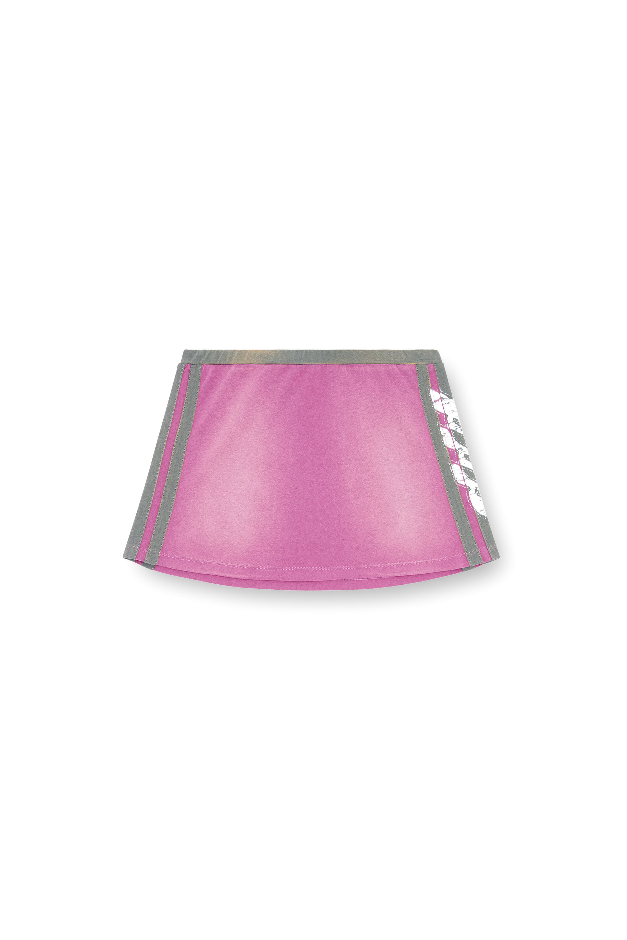 Diesel - O-UNCUT-STRIPE, Woman Sun-faded mini skirt in Pink - Image 3