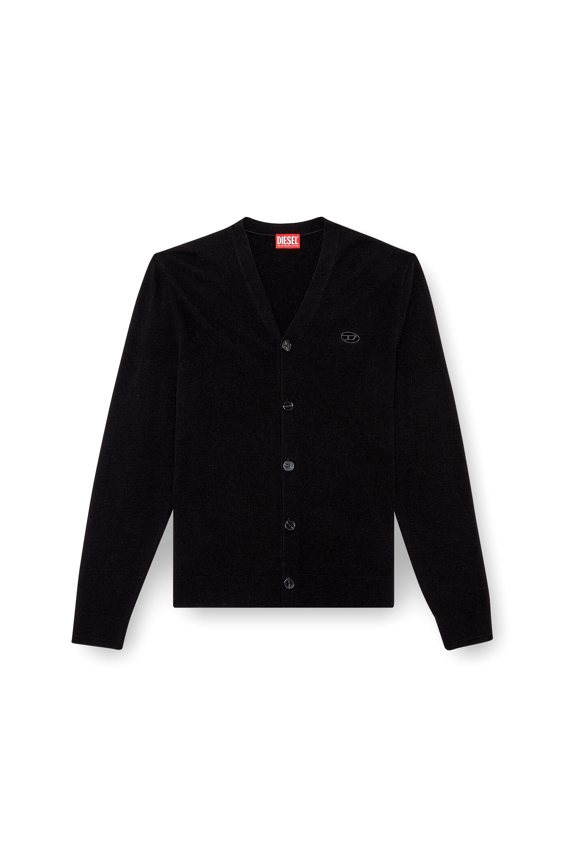 Diesel - K-ZANNIS, Man Wool and cashmere cardigan in Black - Image 3
