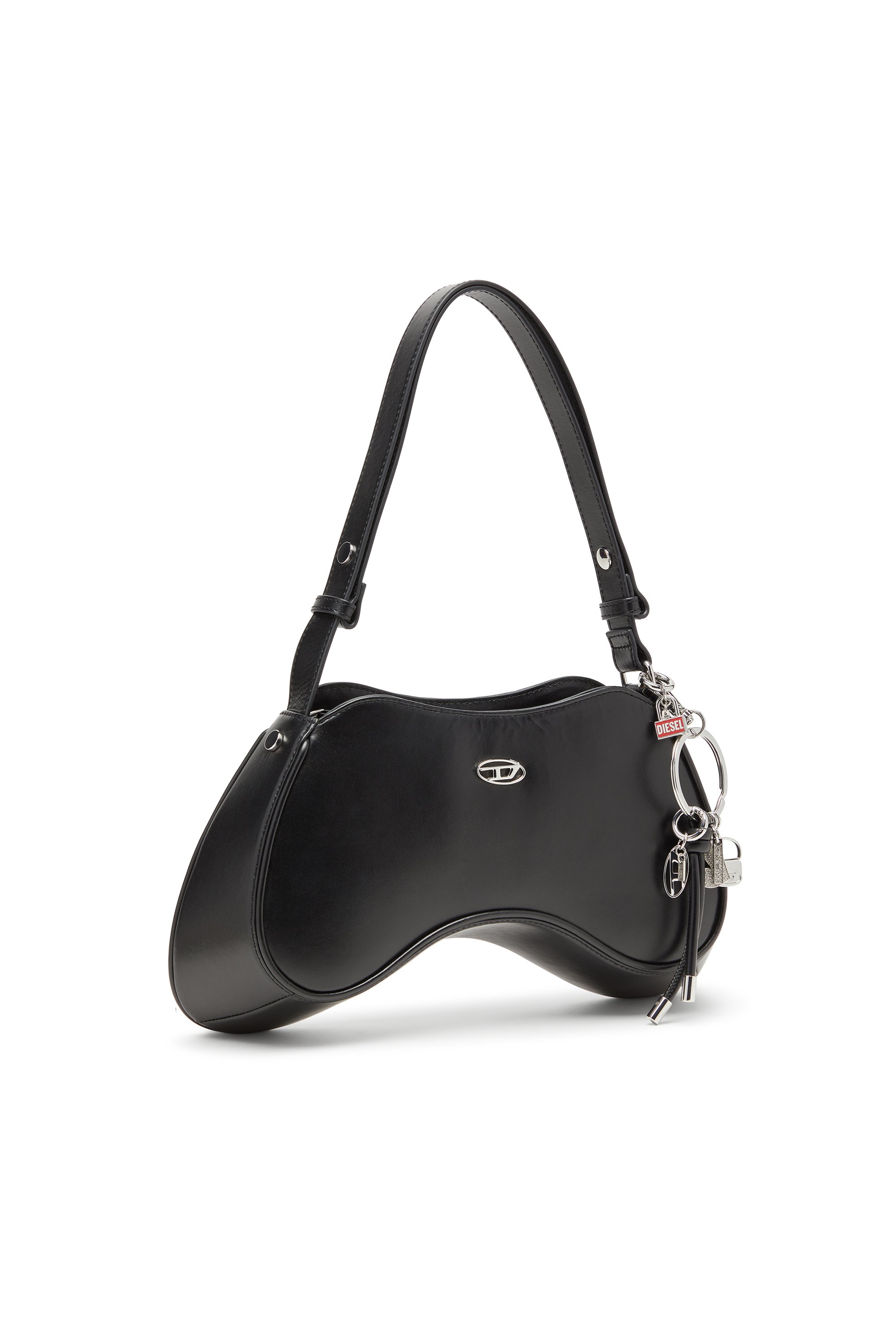 Diesel - CHARM-OVAL D, Unisex's Metal keyring with Oval D charm in Silver - 3