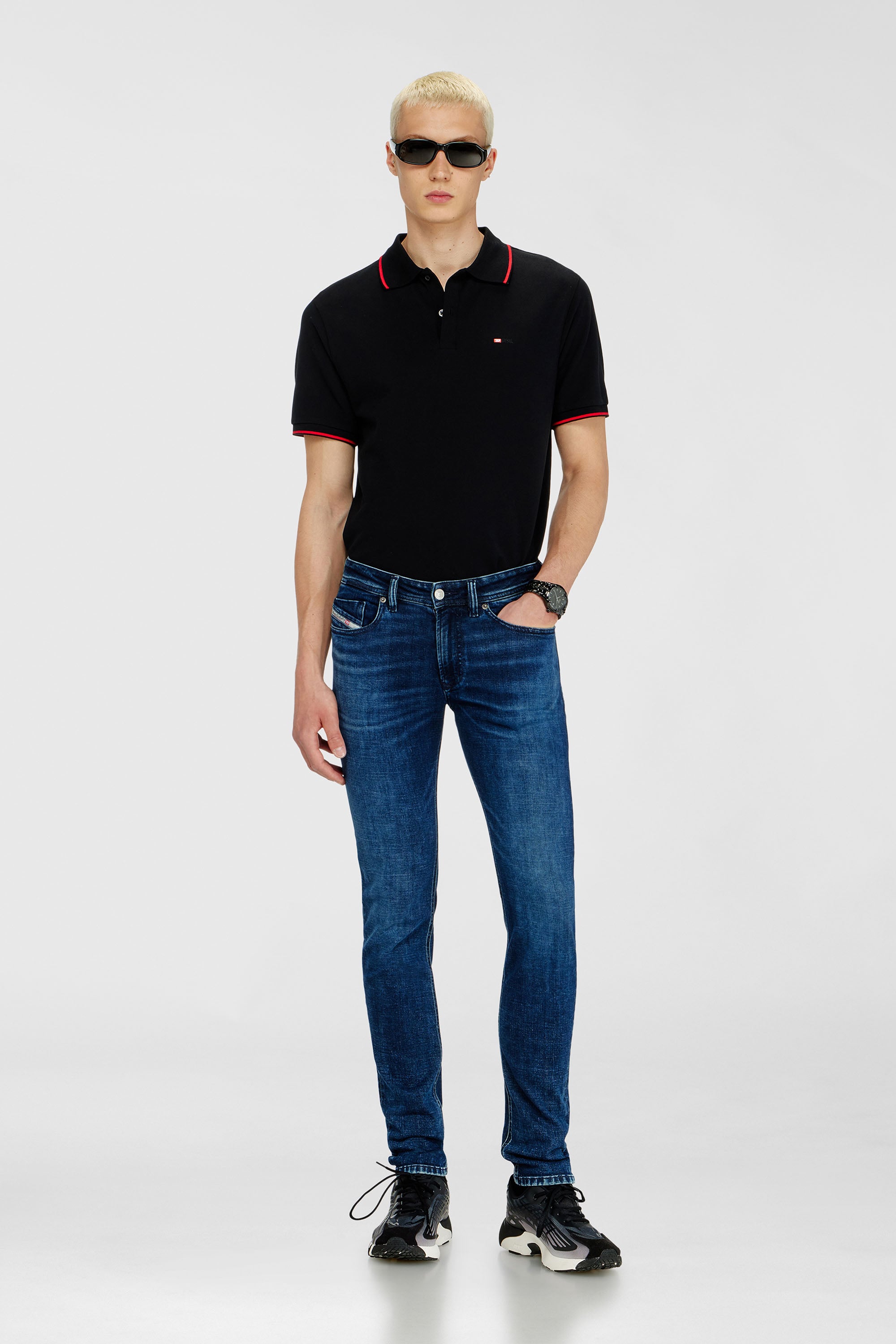 Diesel - Man's Skinny Jeans 1979 Sleenker 0KBBD, Dark Blue - 2