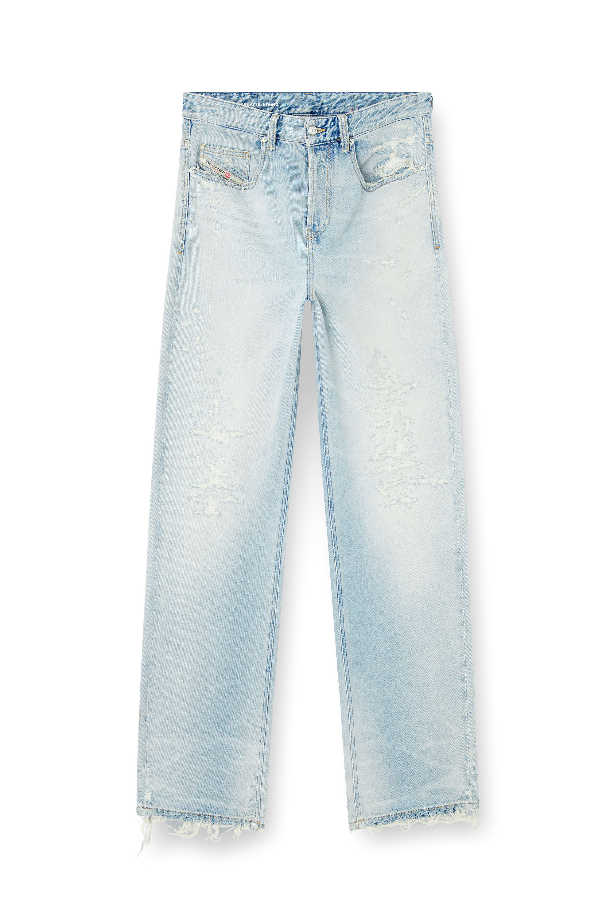 Relaxed Jeans 2001 D-Macro 09M53, Light Blue Diesel - Man's Relaxed Jeans 2001 D-Macro 09M53, Light Blue - 2