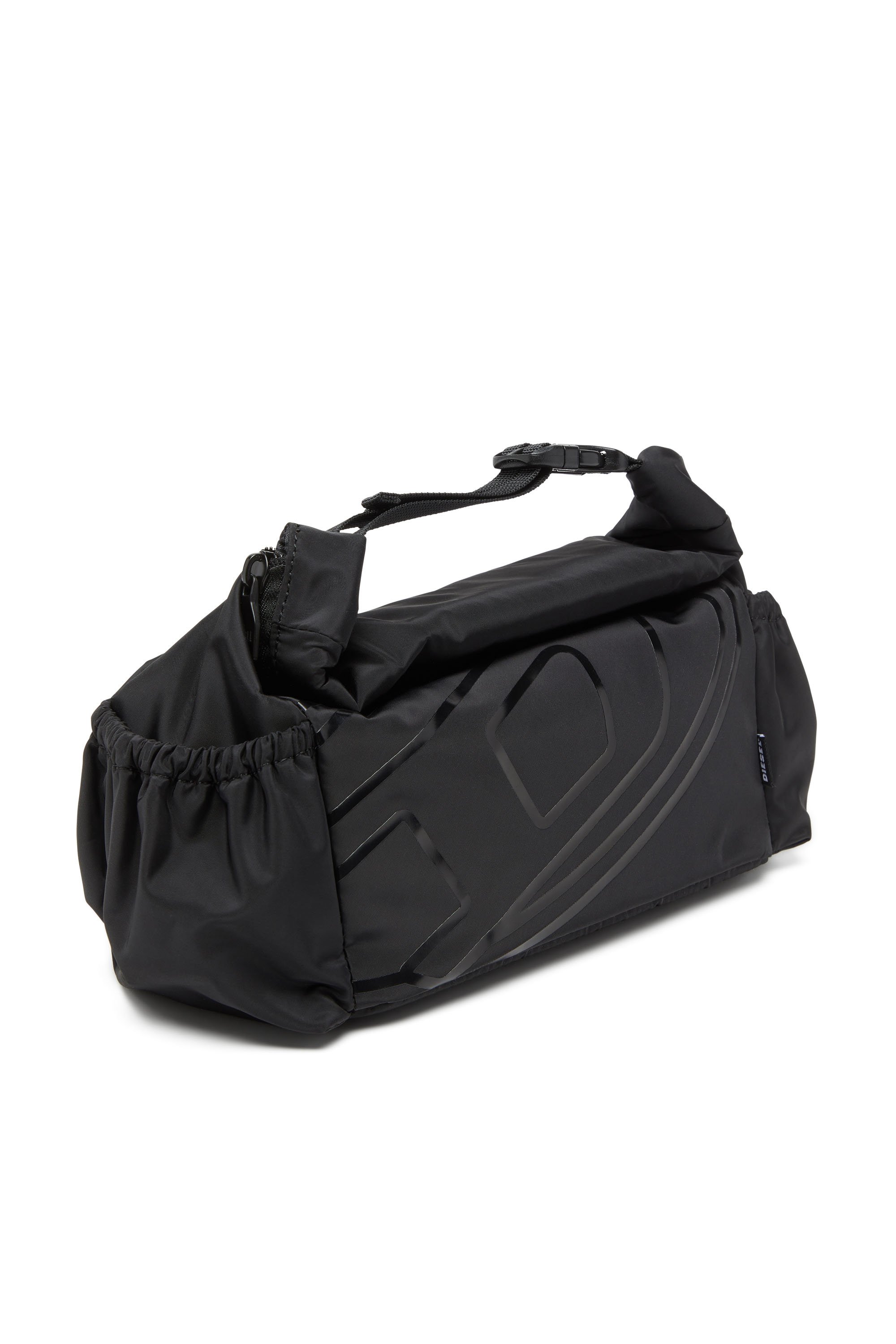 Diesel - DRAPE WASH BAG X, Unisex's Nylon wash bag with Oval D print in Black - 5